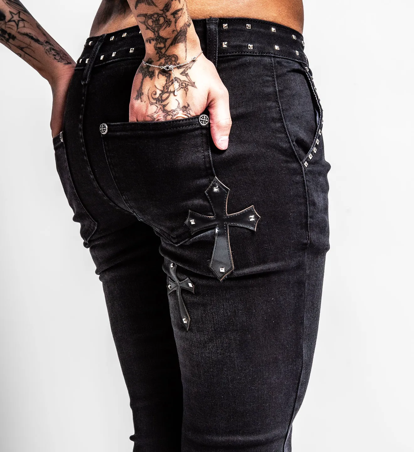 Cross Applique Pants sold by Affliction product image thumbnail 2