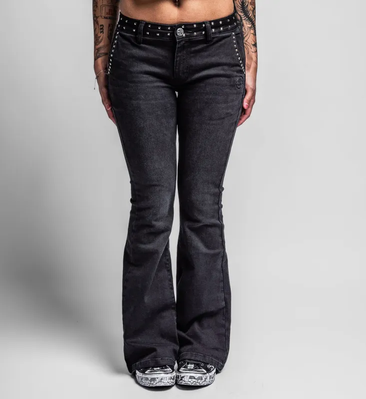Cross Applique Pants made by Affliction