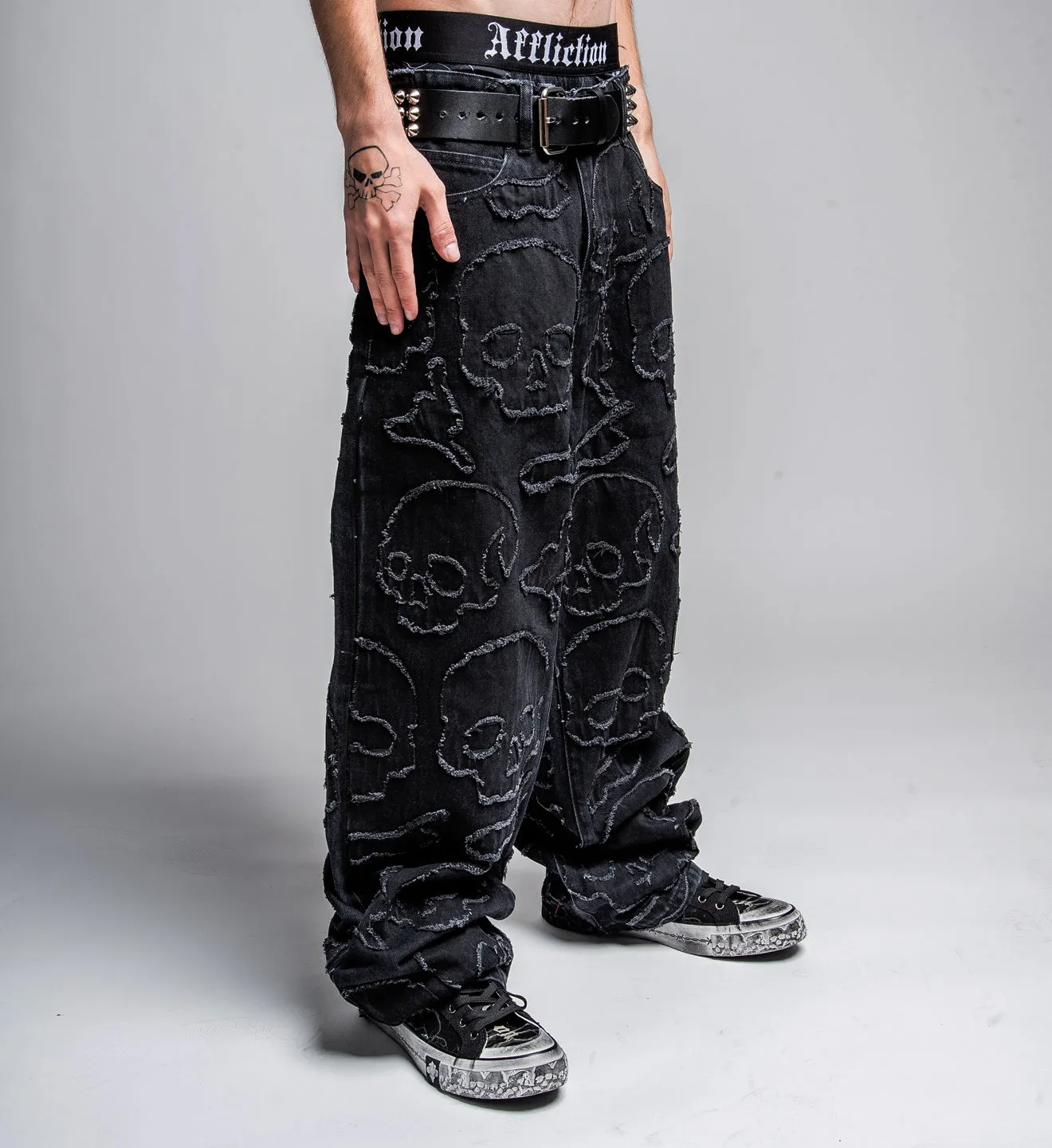 Eternal Skull Wide Leg Denim sold by Affliction product image thumbnail 5