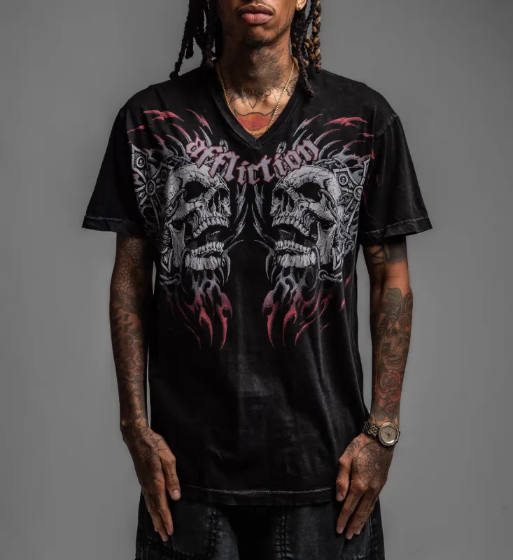 Destruction V Neck Tee made by Affliction