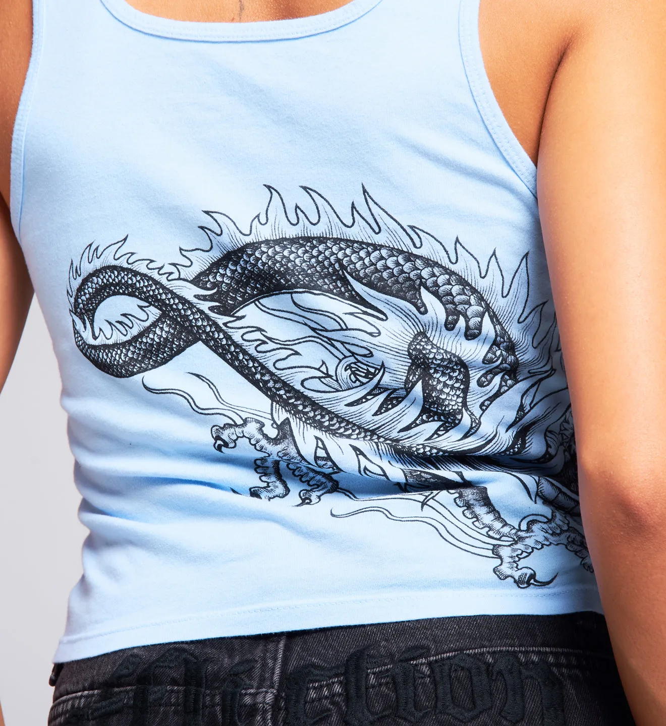 Flaming Dragon Lace Up Tank sold by Affliction product image thumbnail 4