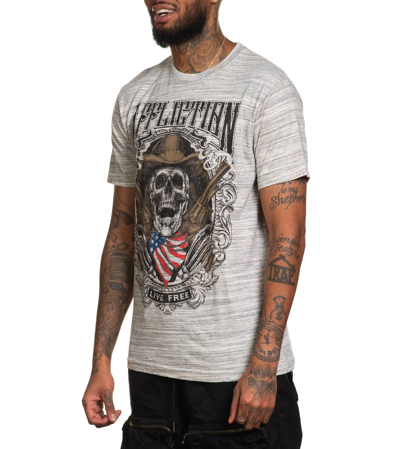 Smoking Barrels Tee sold by Affliction product image thumbnail 4