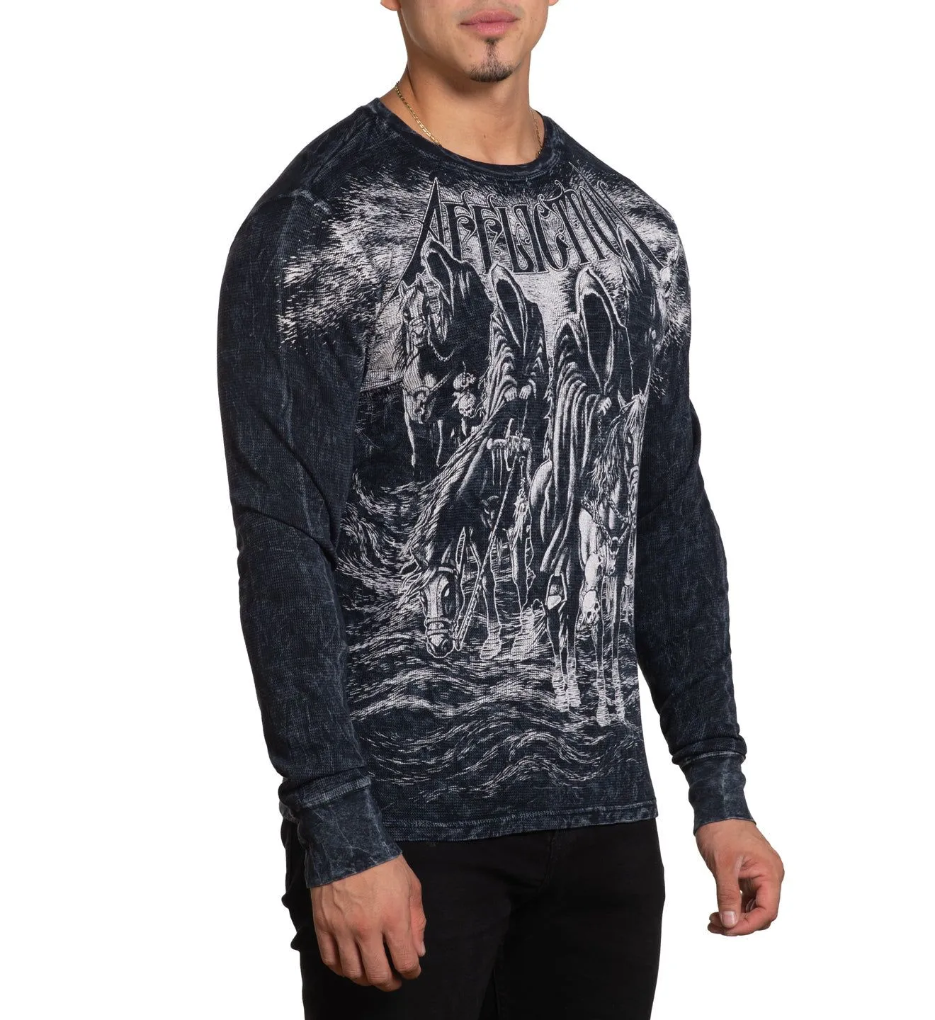 Black Night LS Thermal sold by Affliction product image thumbnail 3