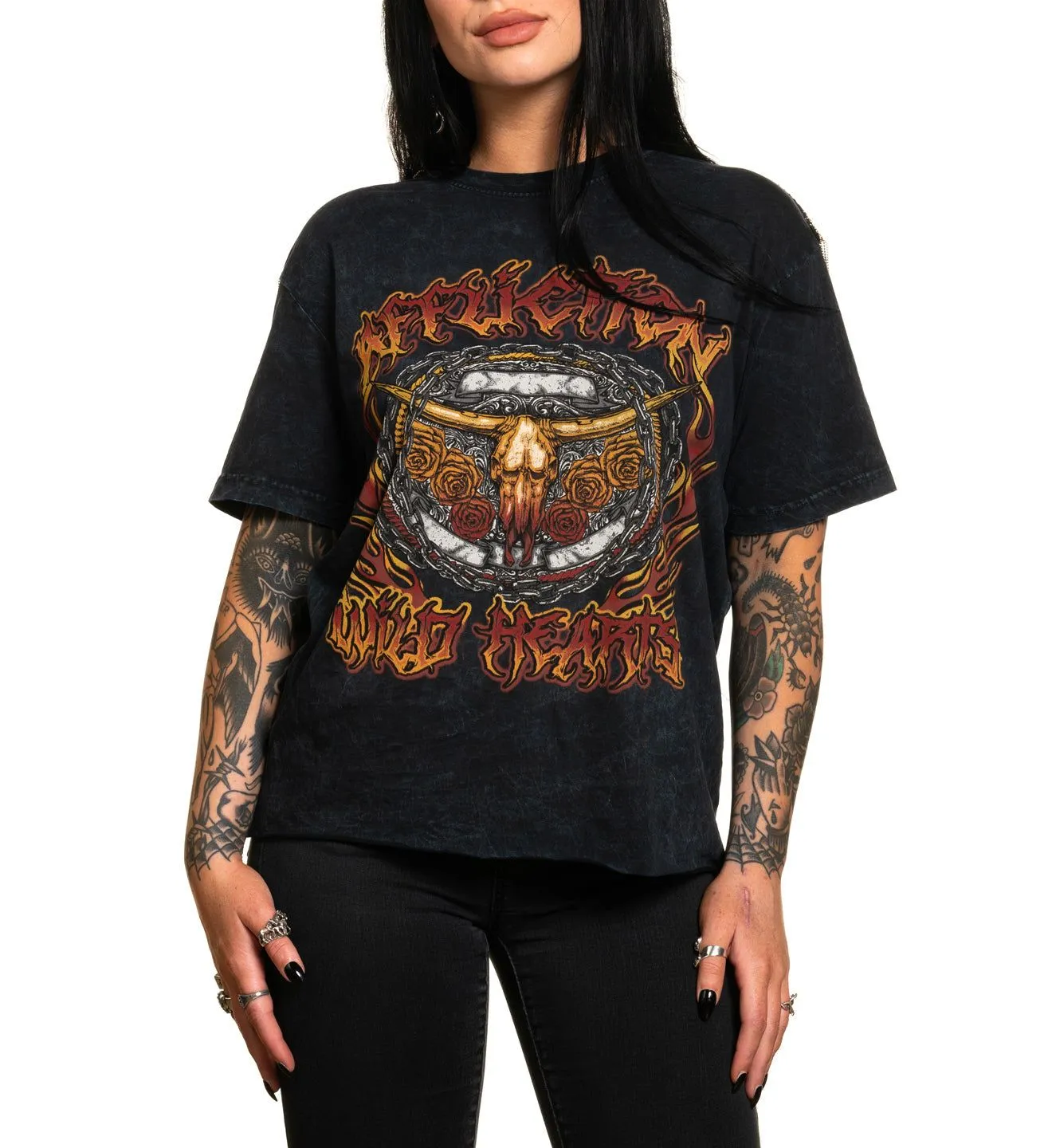 Wild Hearts Flame Tee sold by Affliction