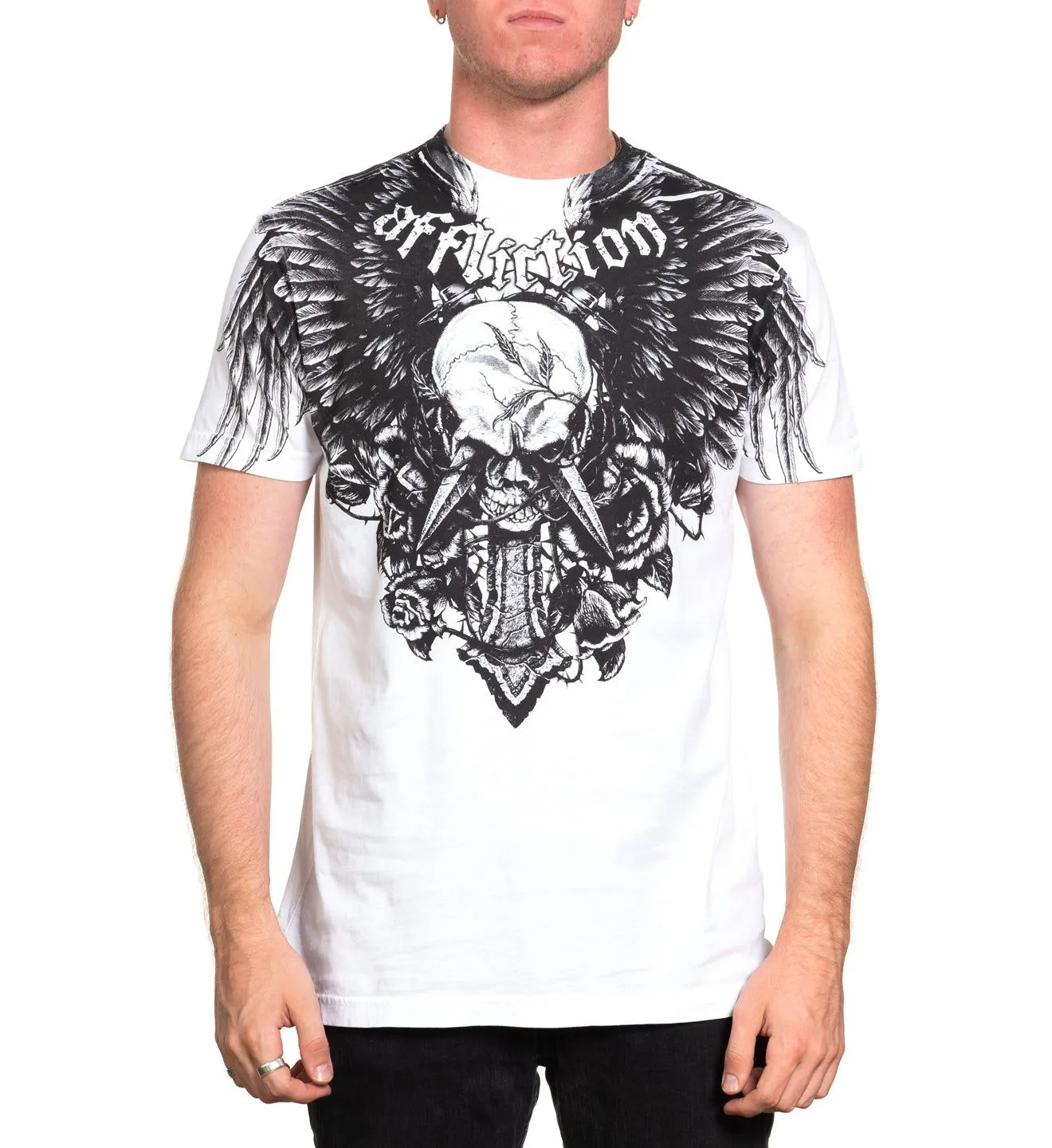 Crossed Over Tee sold by Affliction