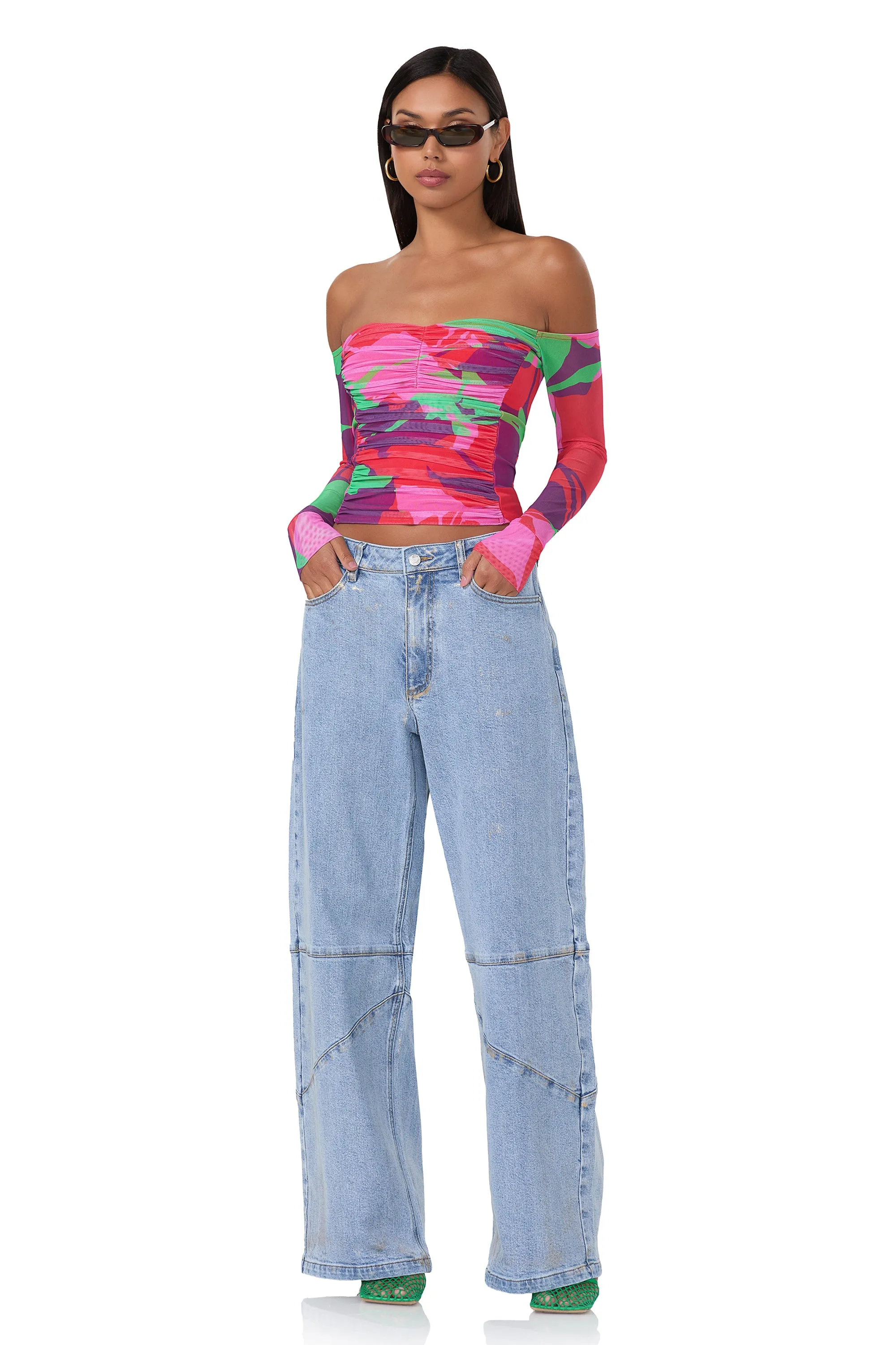 Odilla Top - Graphic Floral sold by AFRM