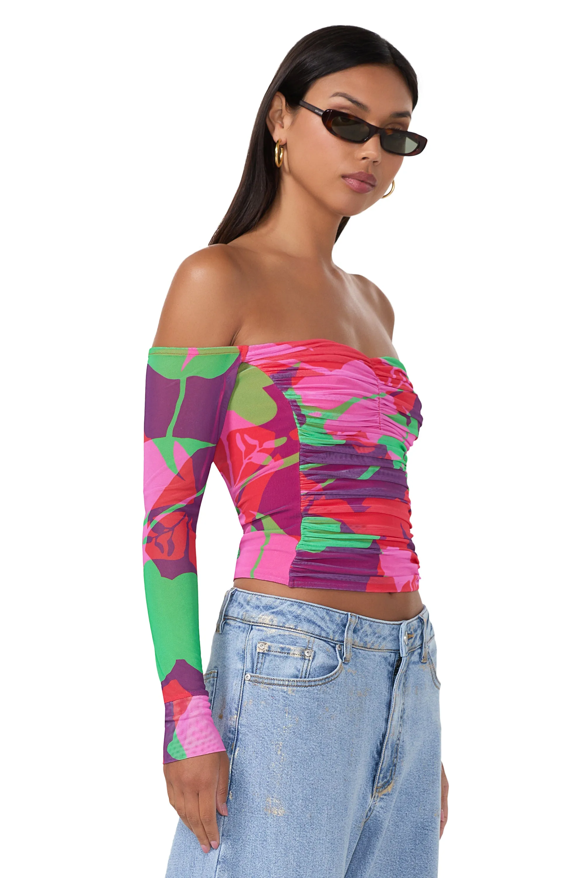 Odilla Top - Graphic Floral sold by AFRM product image thumbnail 3