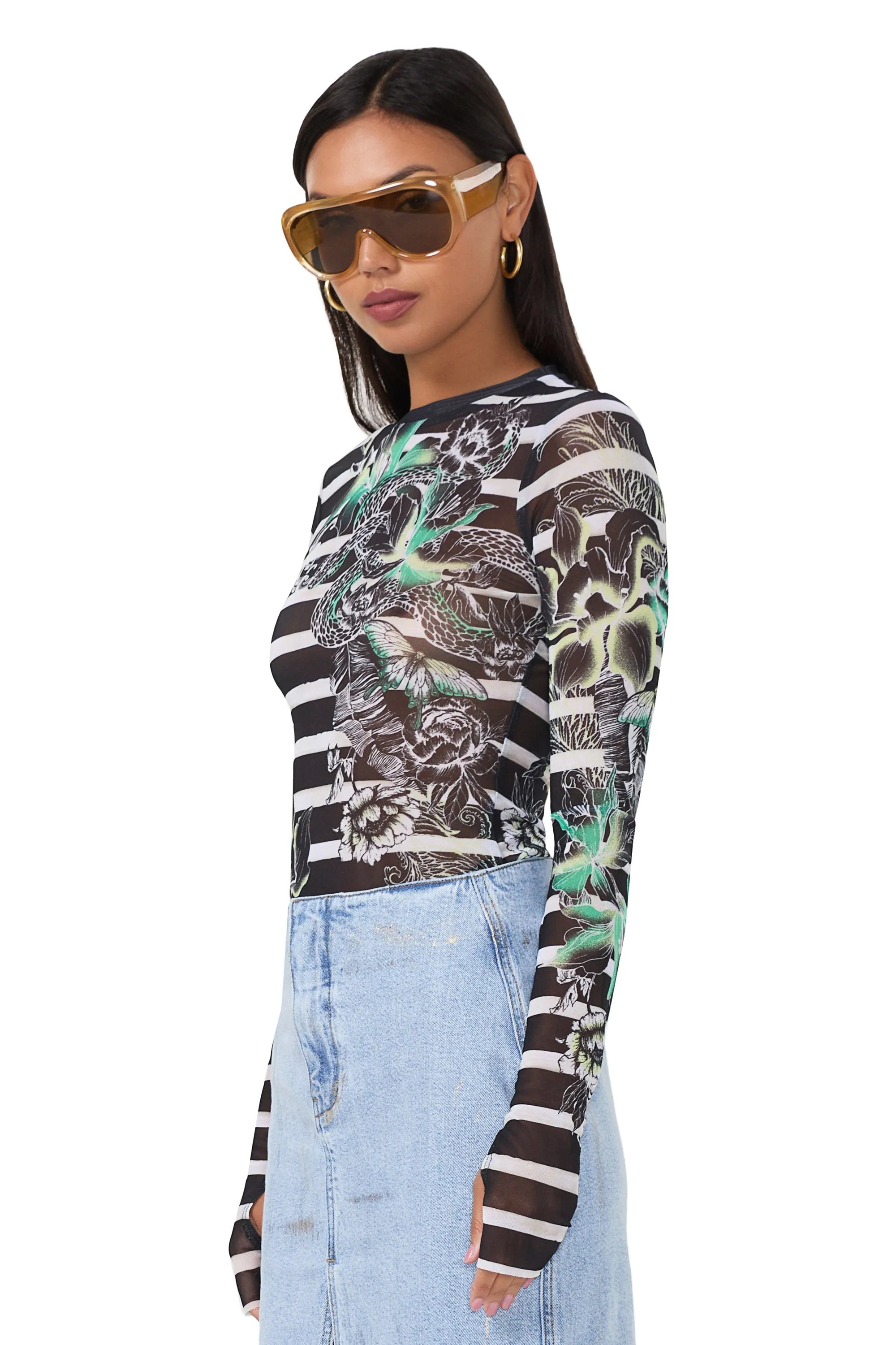 Kaylee Top - Tattoo Stripe sold by AFRM product image thumbnail 3