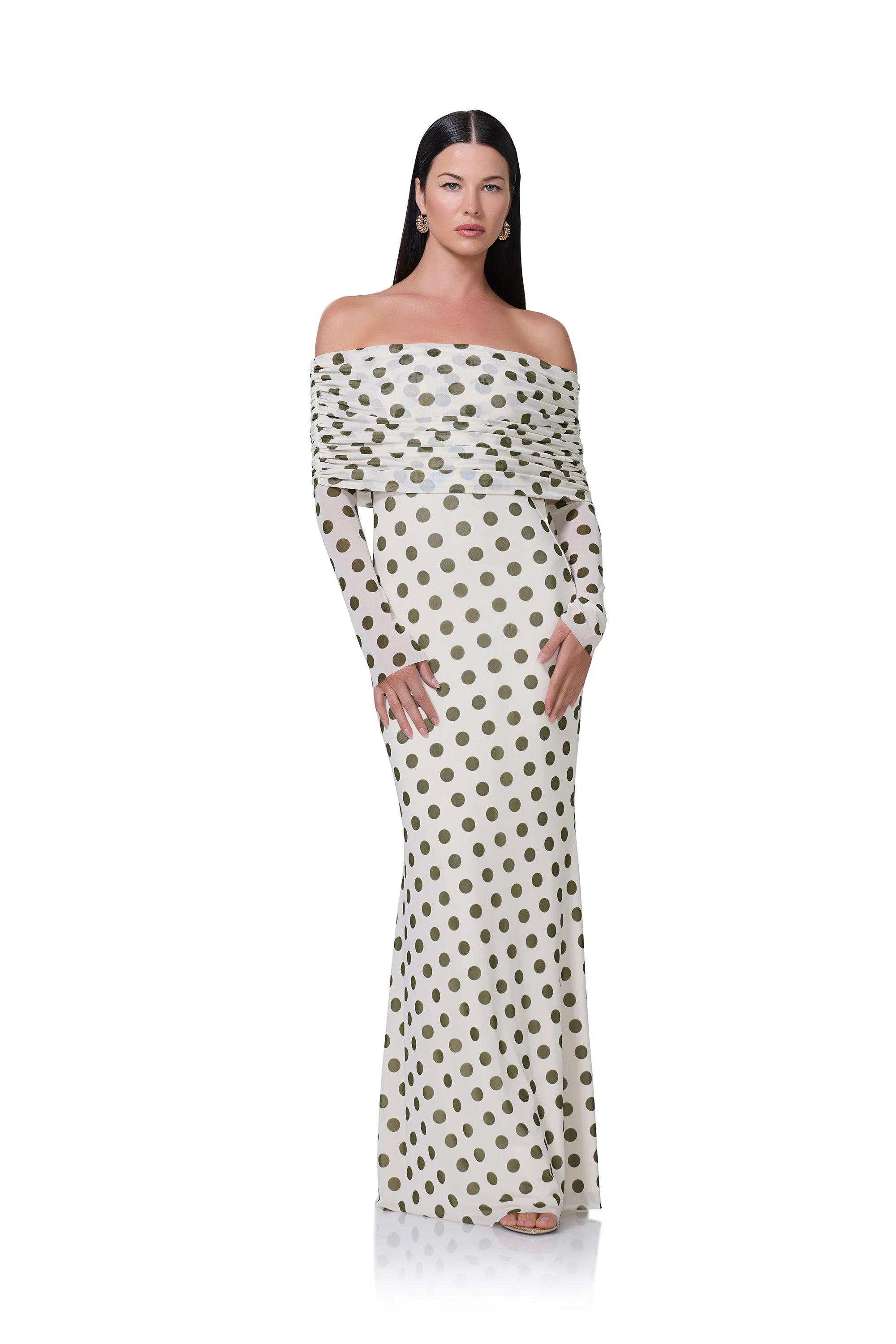 Thelma Maxi Dress - Birch Dot sold by AFRM
