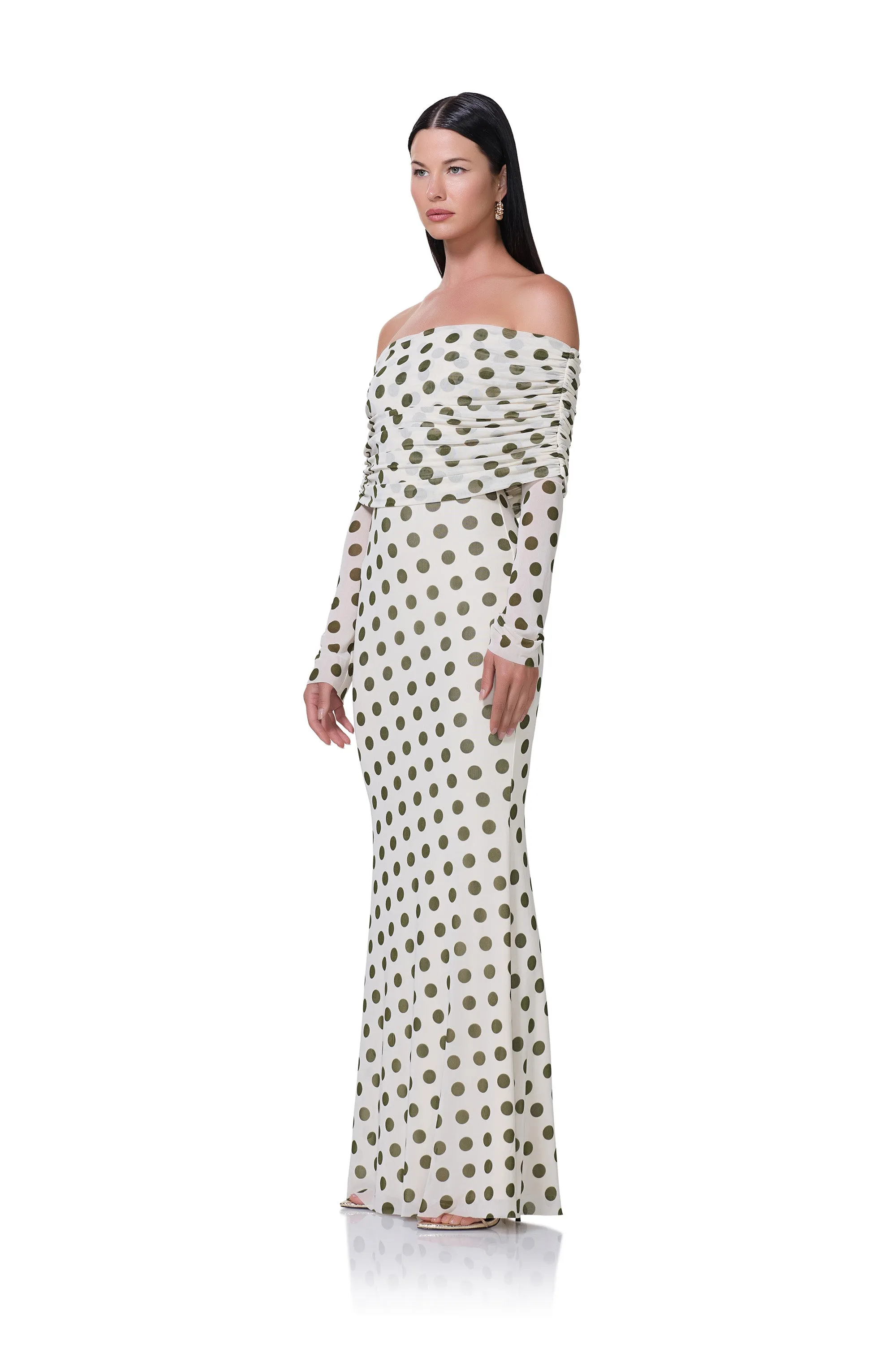 Thelma Maxi Dress - Birch Dot sold by AFRM product image thumbnail 3