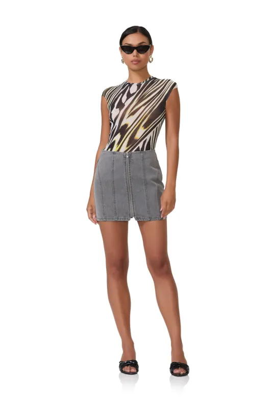 Nina Top - Zebra Lime sold by AFRM