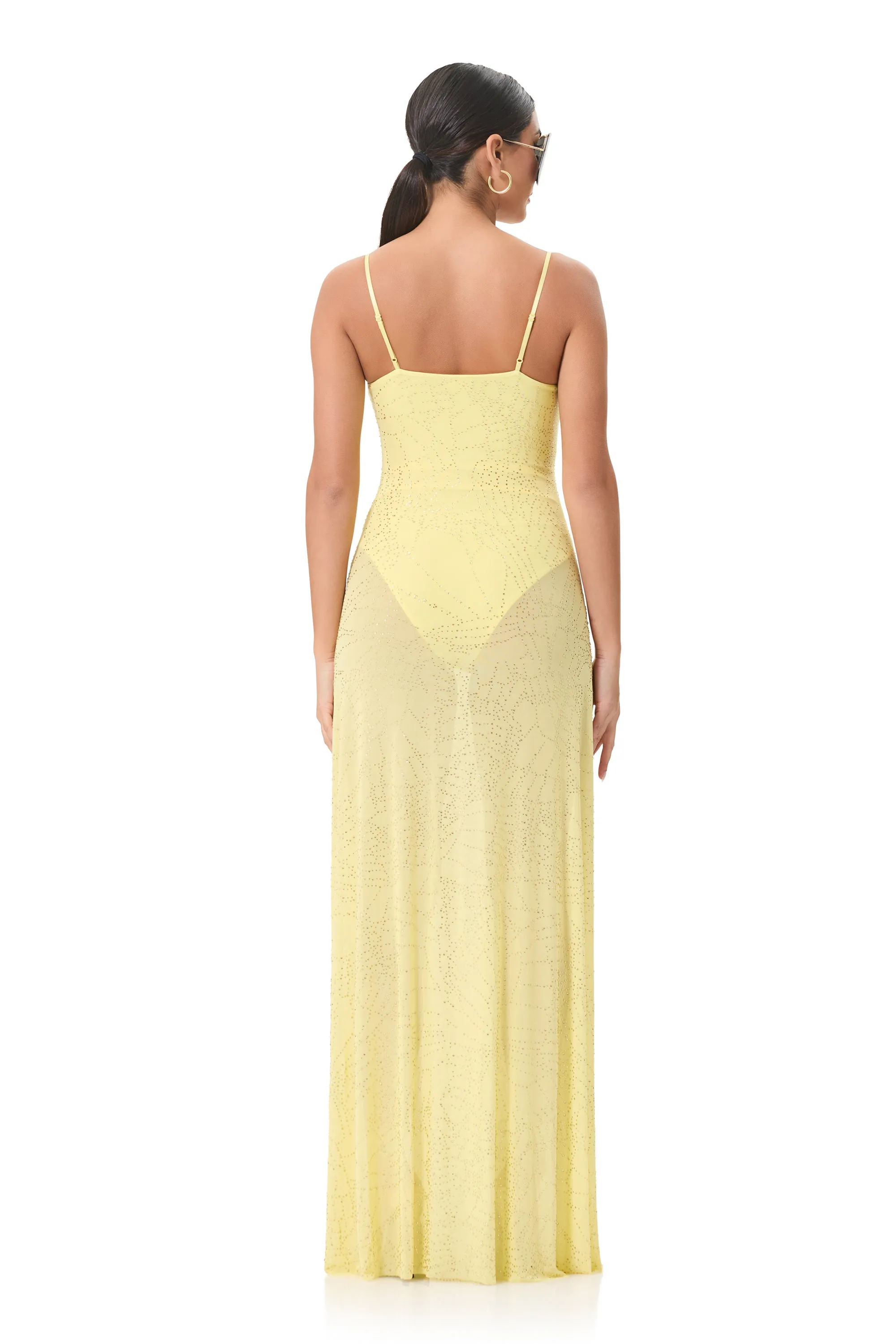 Shea Rhinestone Maxi Dress - Buttercup sold by AFRM product image thumbnail 5