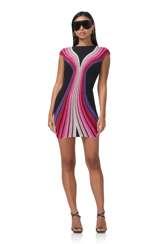 Mabel Mini Dress - Ombre Shadow sold by AFRM