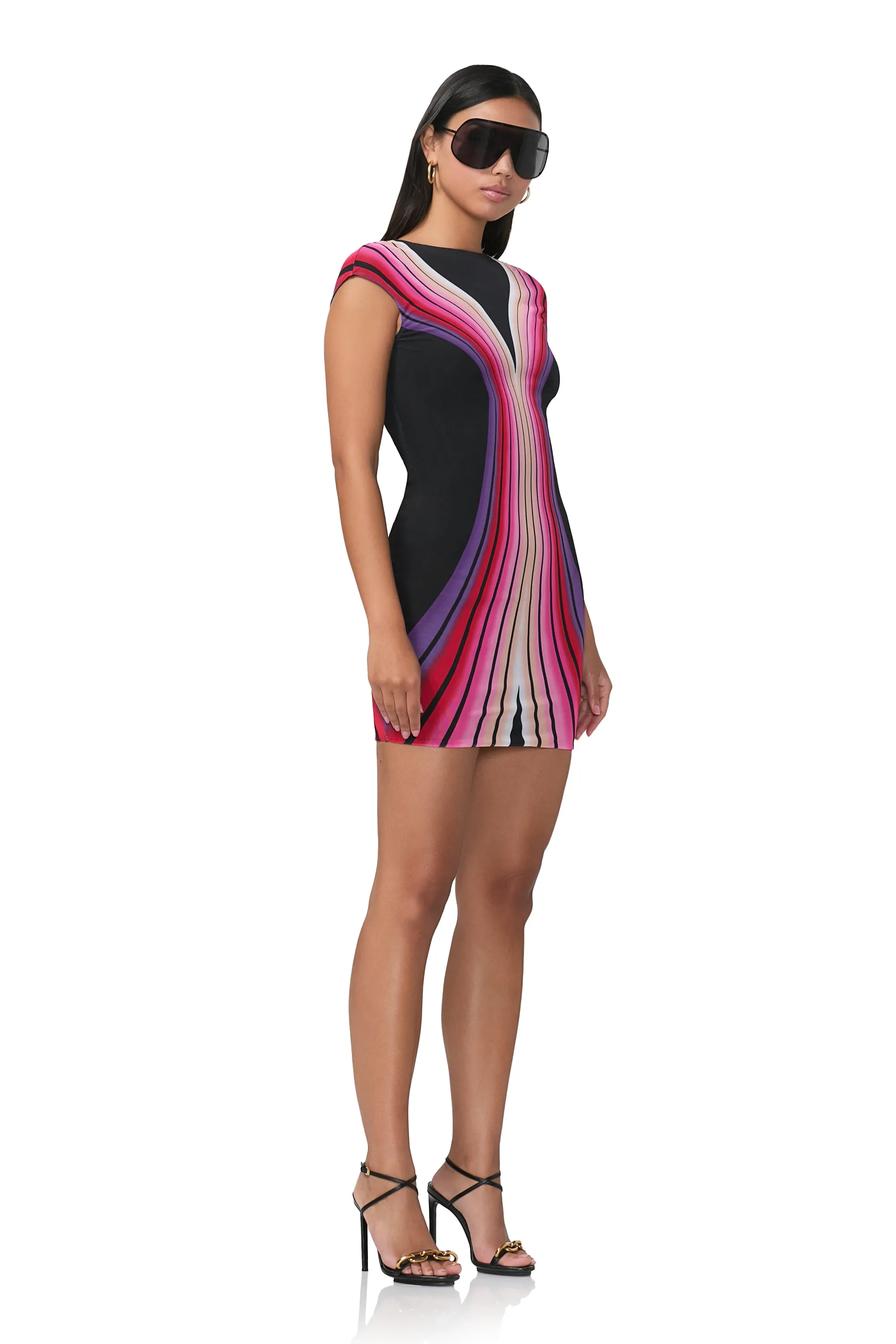 Mabel Mini Dress - Ombre Shadow sold by AFRM product image thumbnail 3