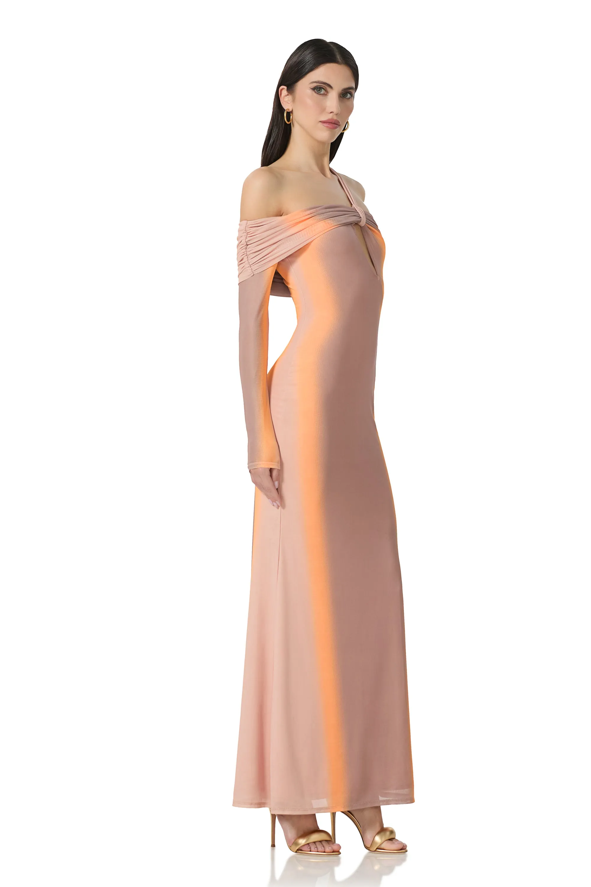Sutton Maxi Dress - Orange Linear sold by AFRM product image thumbnail 2