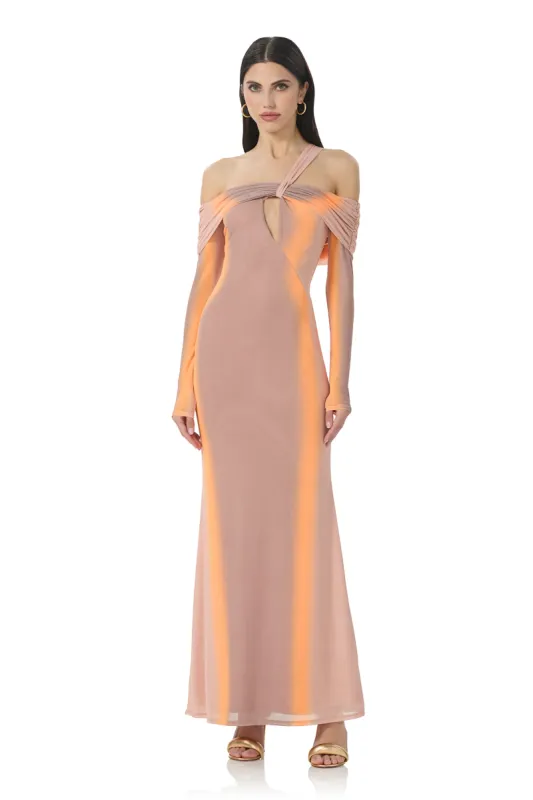 Sutton Maxi Dress - Orange Linear made by AFRM
