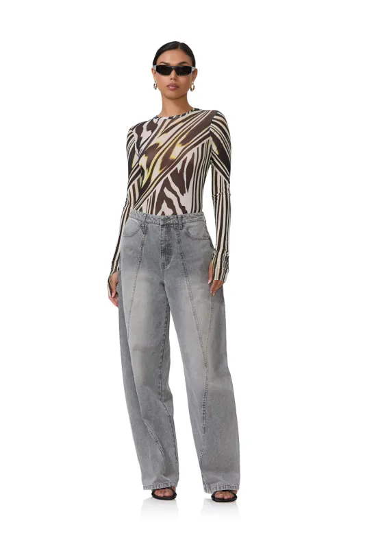 Kaylee Top - Zebra Lime sold by AFRM