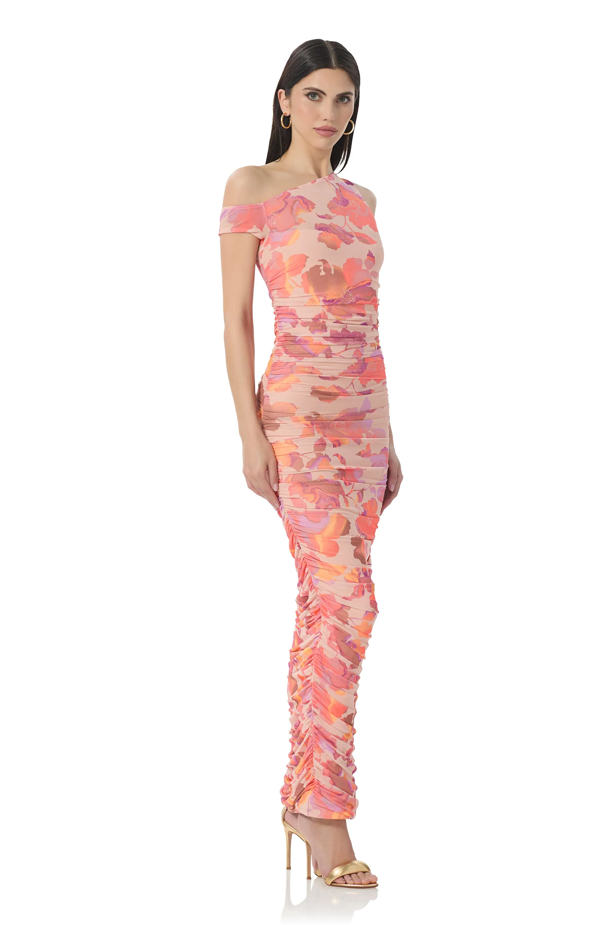 Biona Dress - Nude Marble Floral sold by AFRM product image thumbnail 2