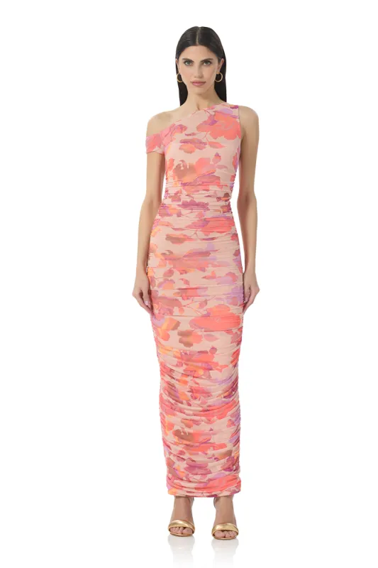 Biona Dress - Nude Marble Floral sold by AFRM
