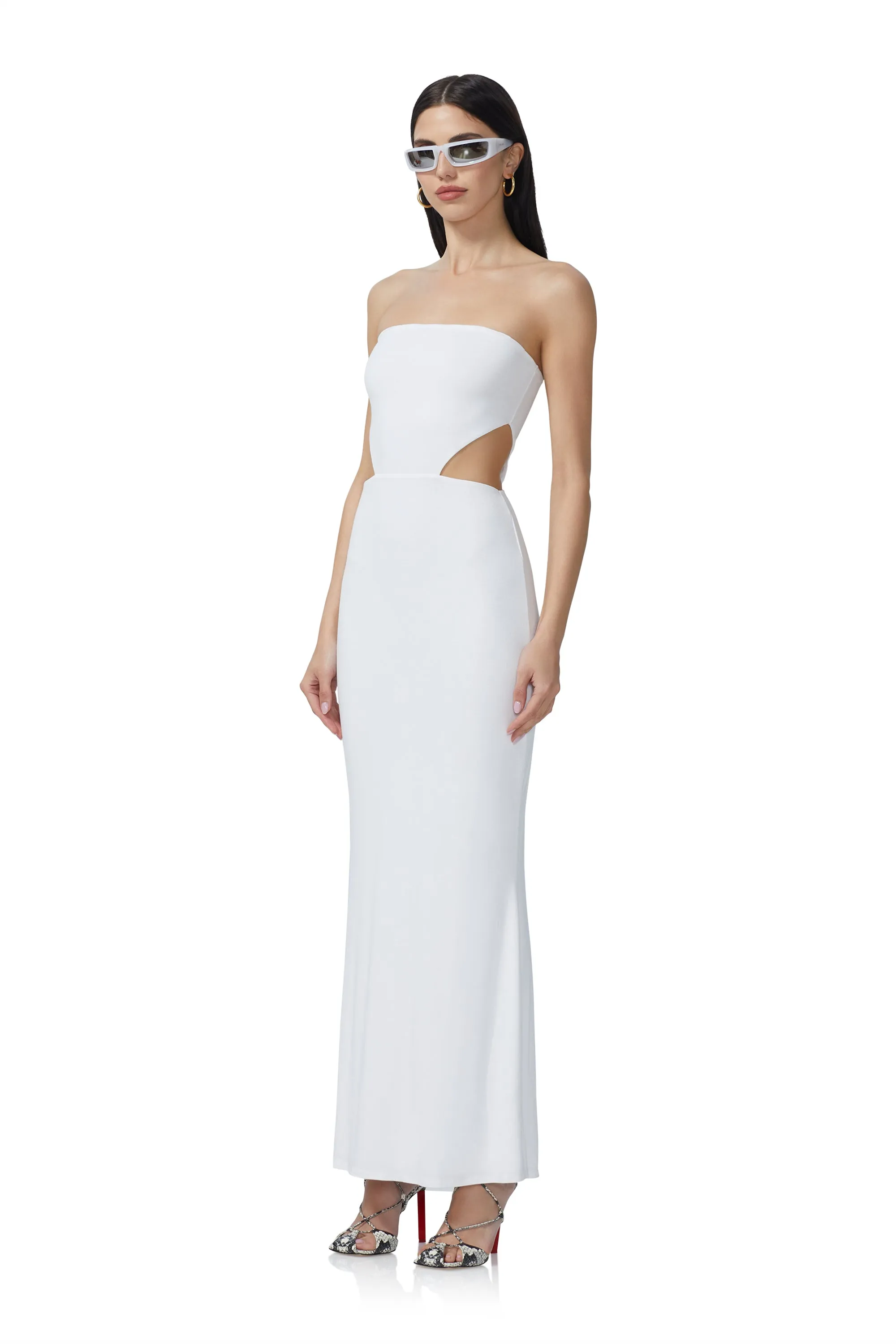 Livia Maxi Dress - Bright White sold by AFRM product image thumbnail 3