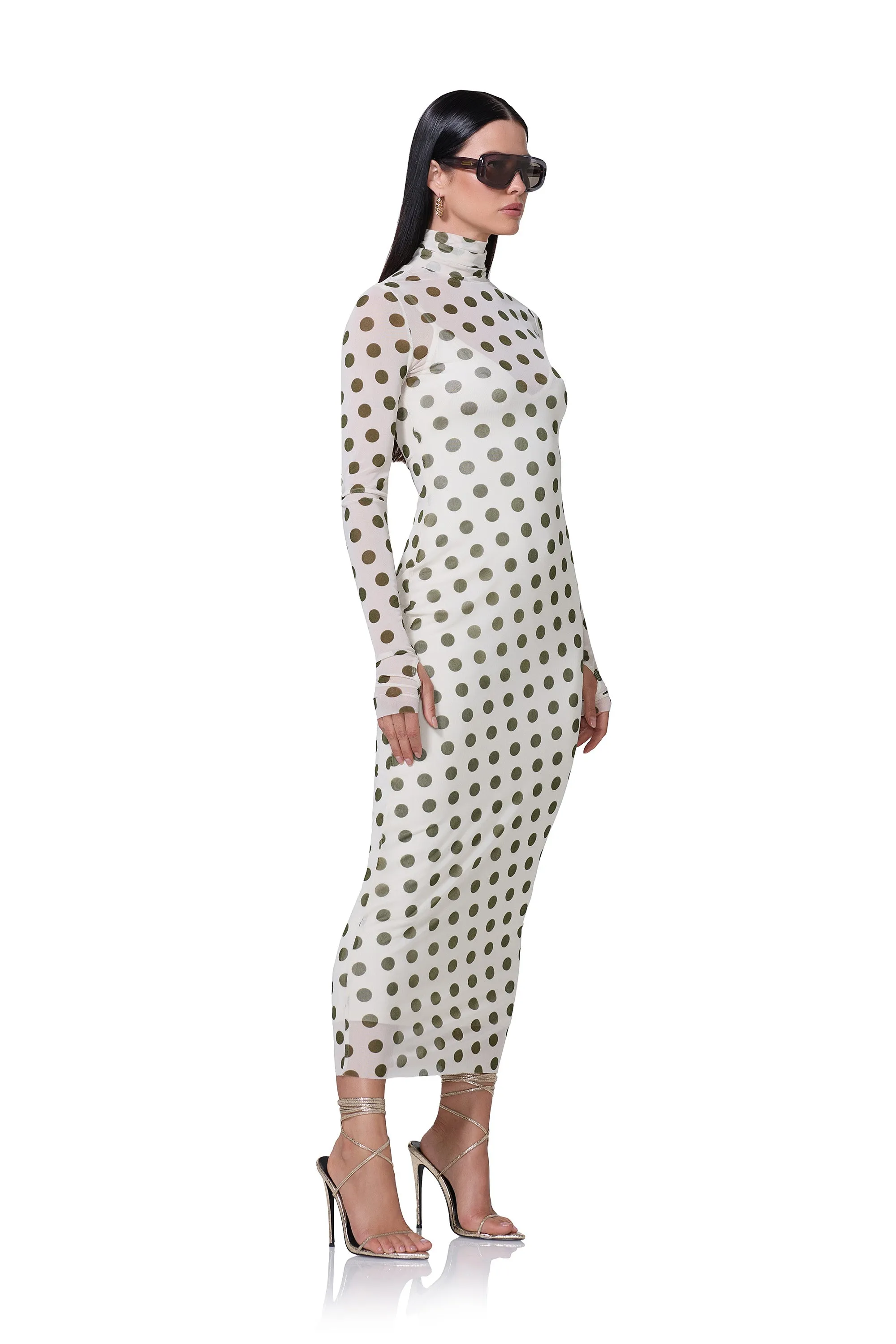 Shailene Dress - Birch Dot sold by AFRM product image thumbnail 3