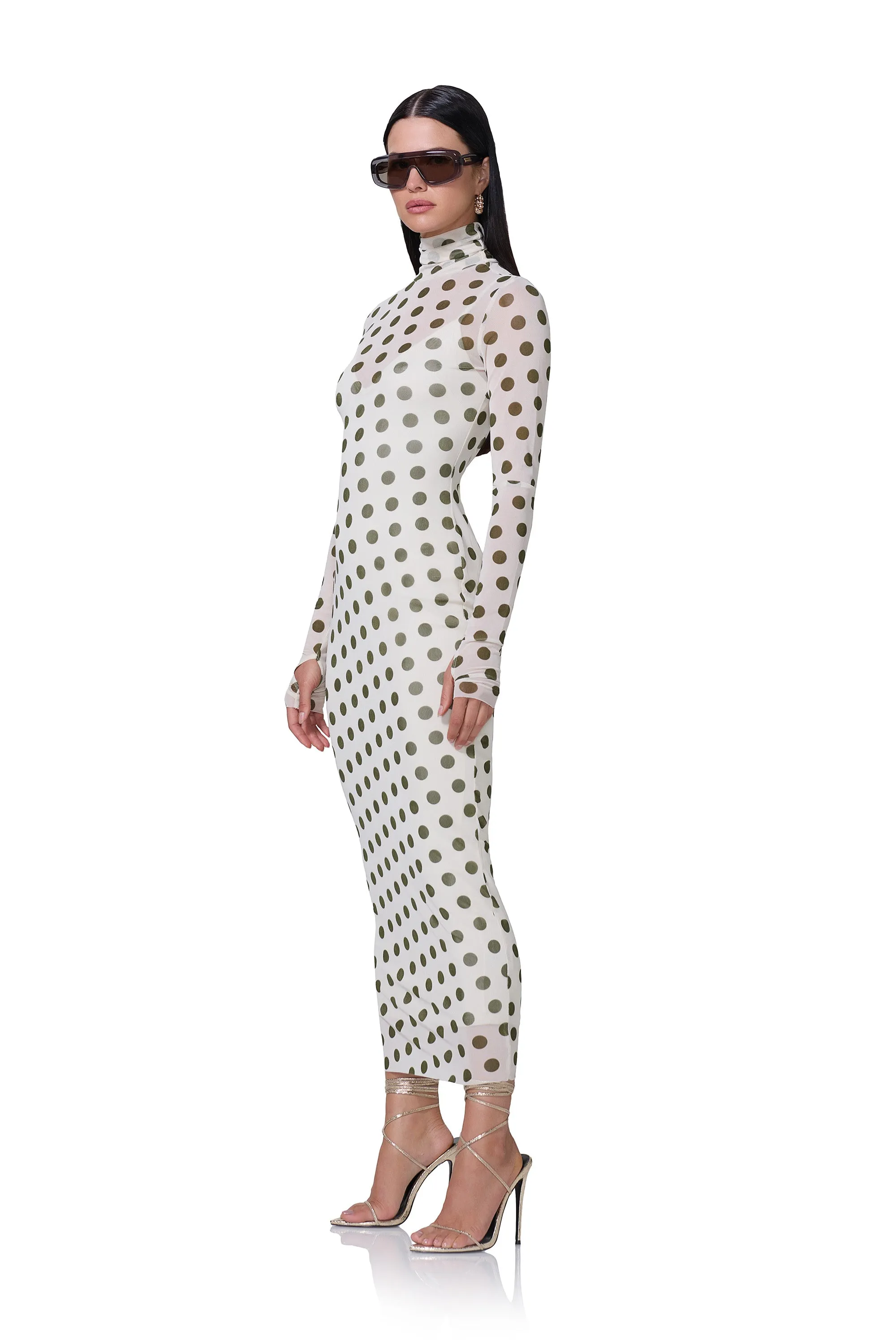 Shailene Dress - Birch Dot sold by AFRM product image thumbnail 2