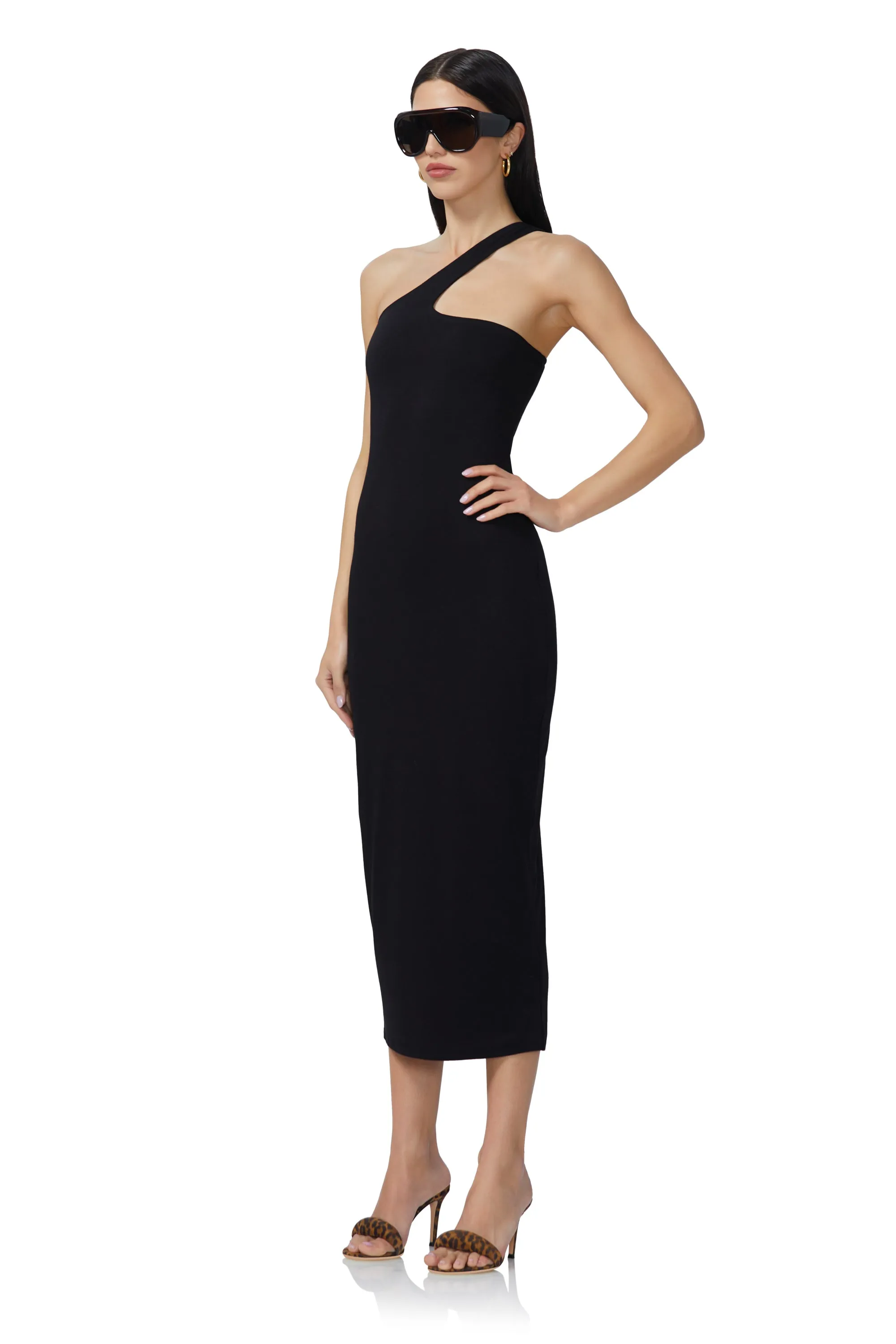 Sloane Midi Dress - Noir sold by AFRM product image thumbnail 3
