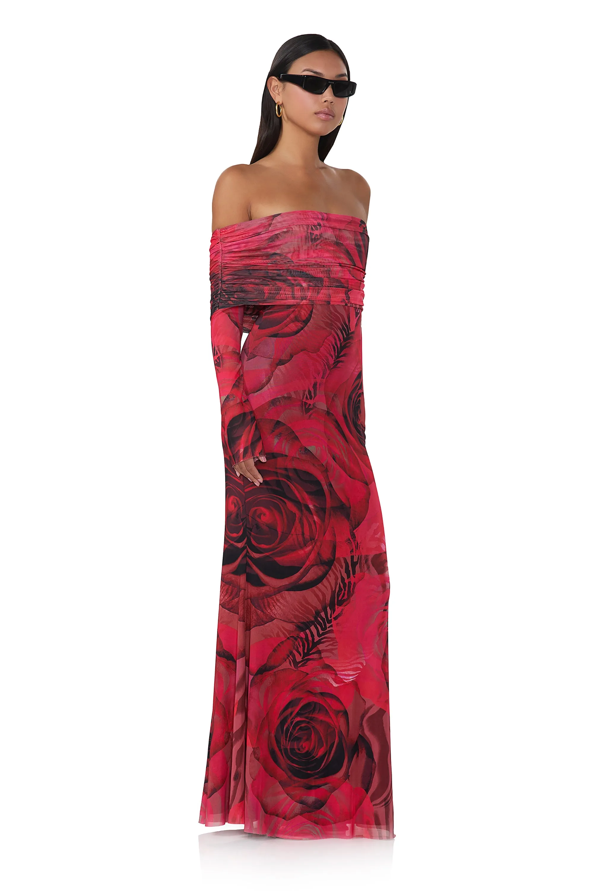 Thelma Maxi Dress - Placed Large Rose sold by AFRM product image thumbnail 2