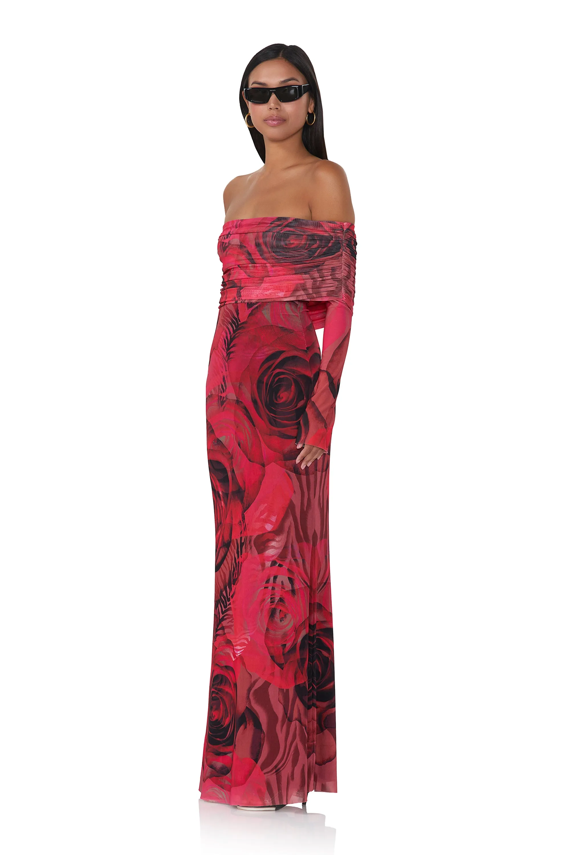 Thelma Maxi Dress - Placed Large Rose sold by AFRM product image thumbnail 3