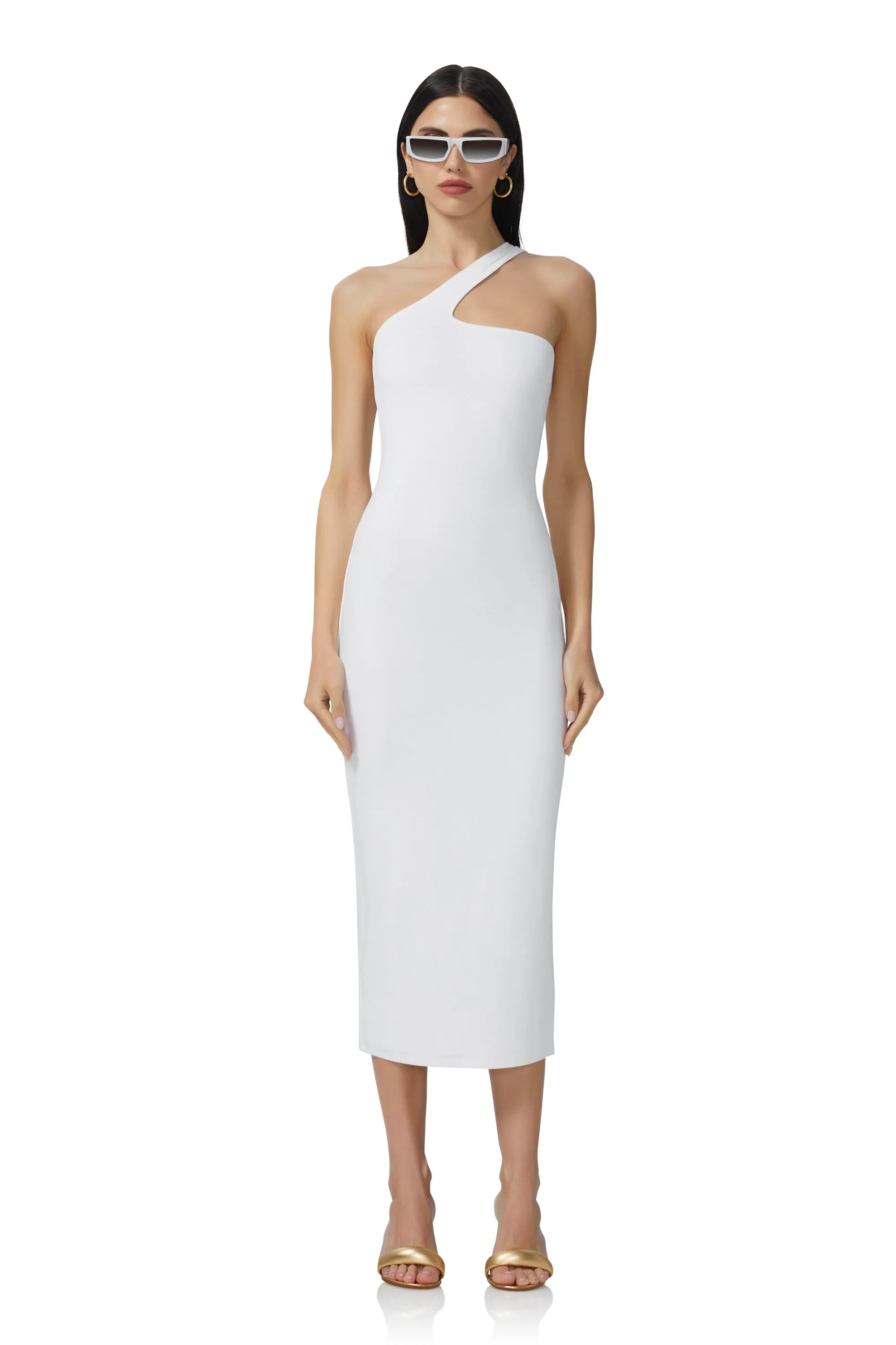 Sloane Midi Dress - Bright White sold by AFRM