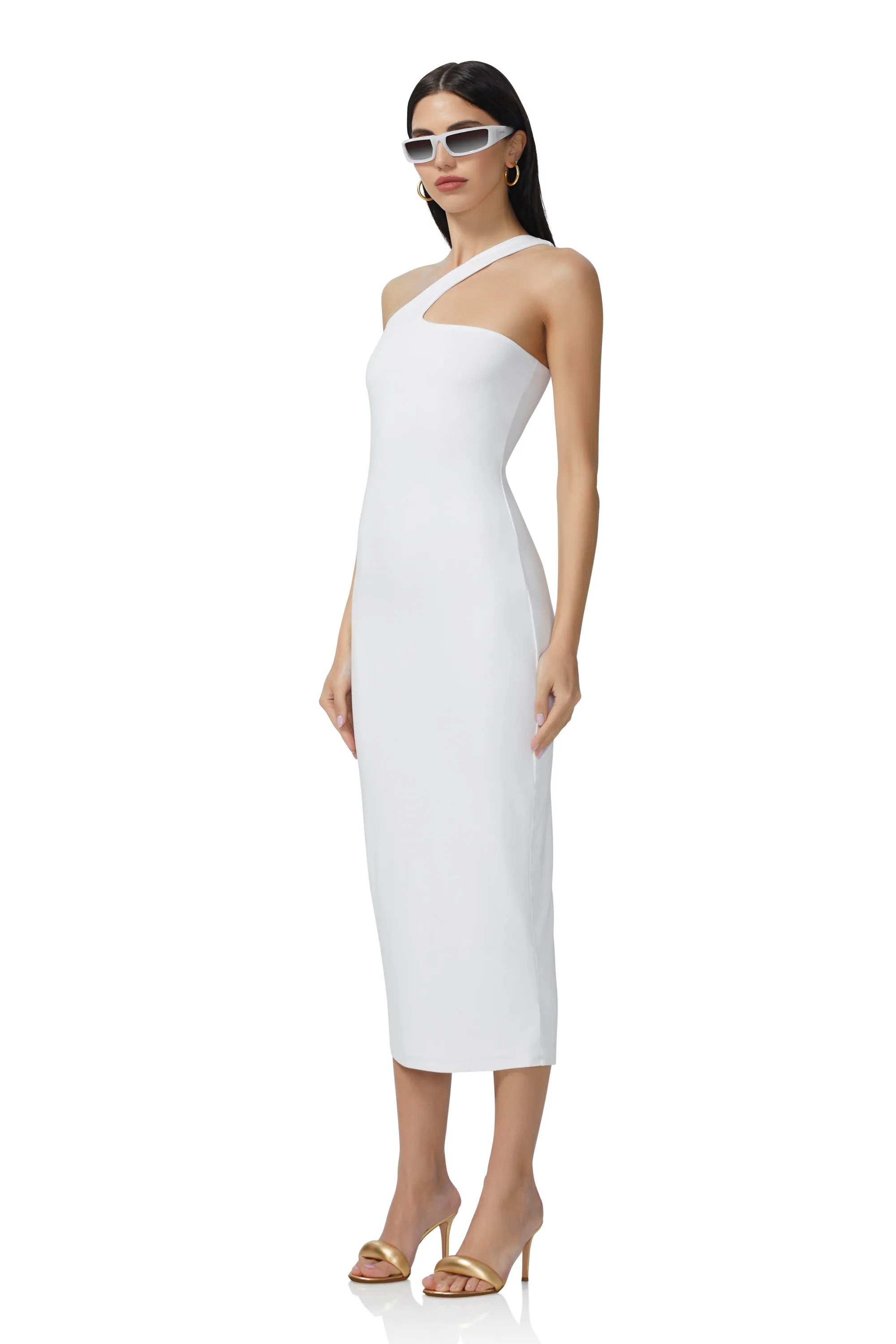 Sloane Midi Dress - Bright White sold by AFRM product image thumbnail 2