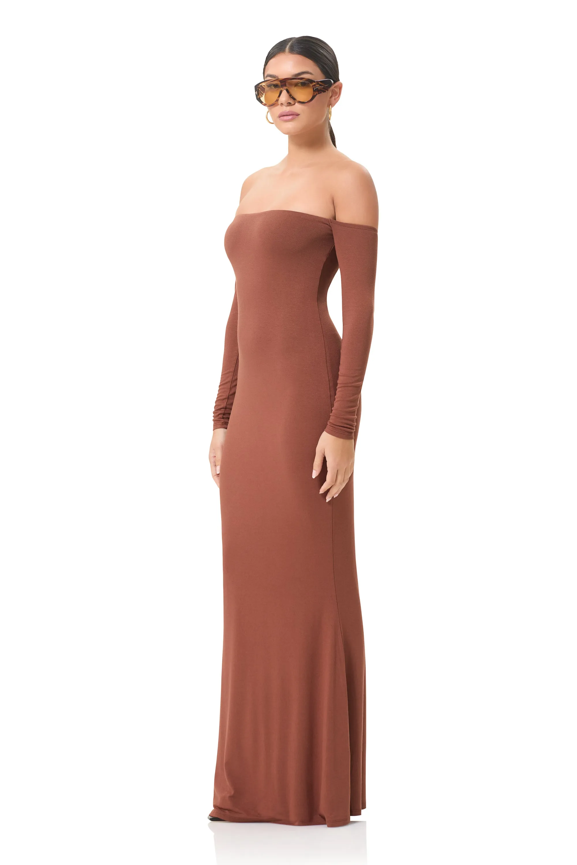 Mickey Maxi Dress - Dark Clay sold by AFRM product image thumbnail 3