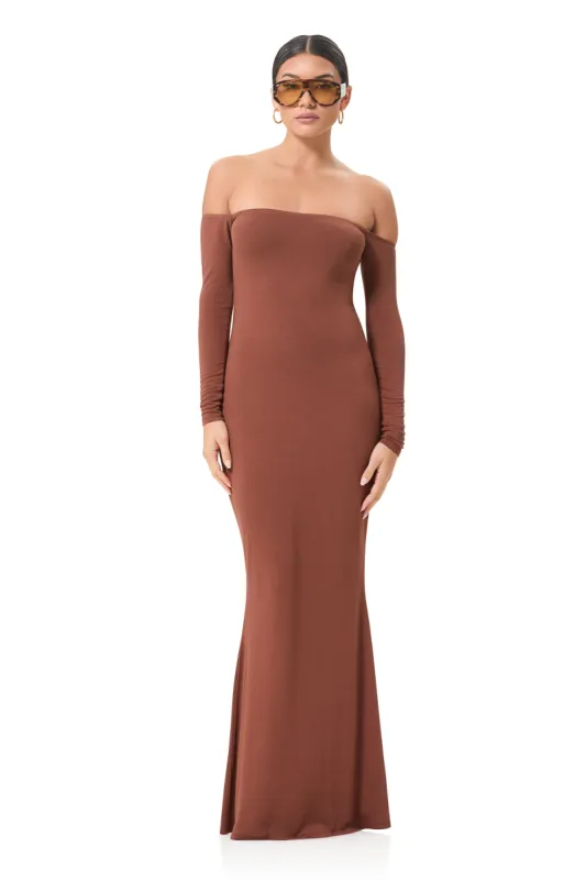 Mickey Maxi Dress - Dark Clay sold by AFRM