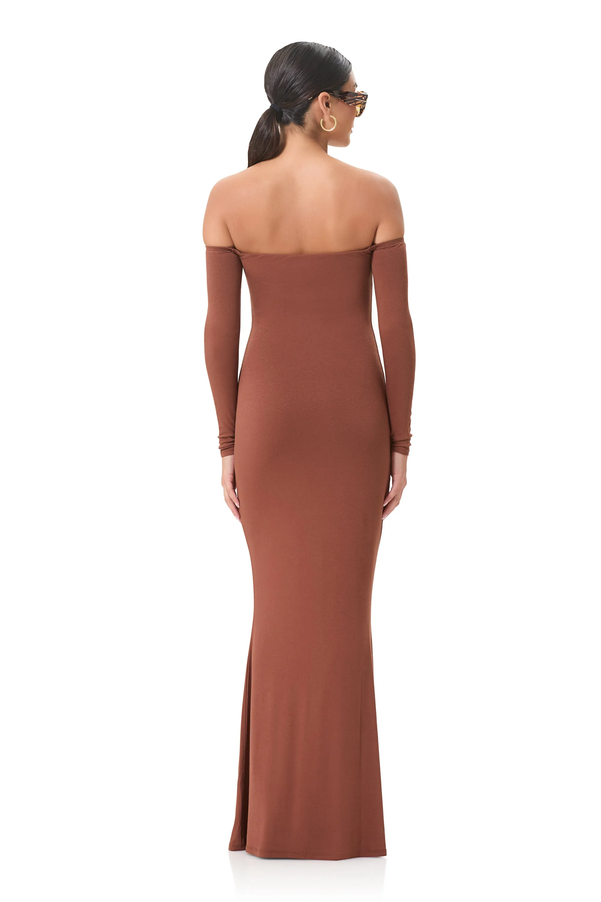 Mickey Maxi Dress - Dark Clay sold by AFRM product image thumbnail 4