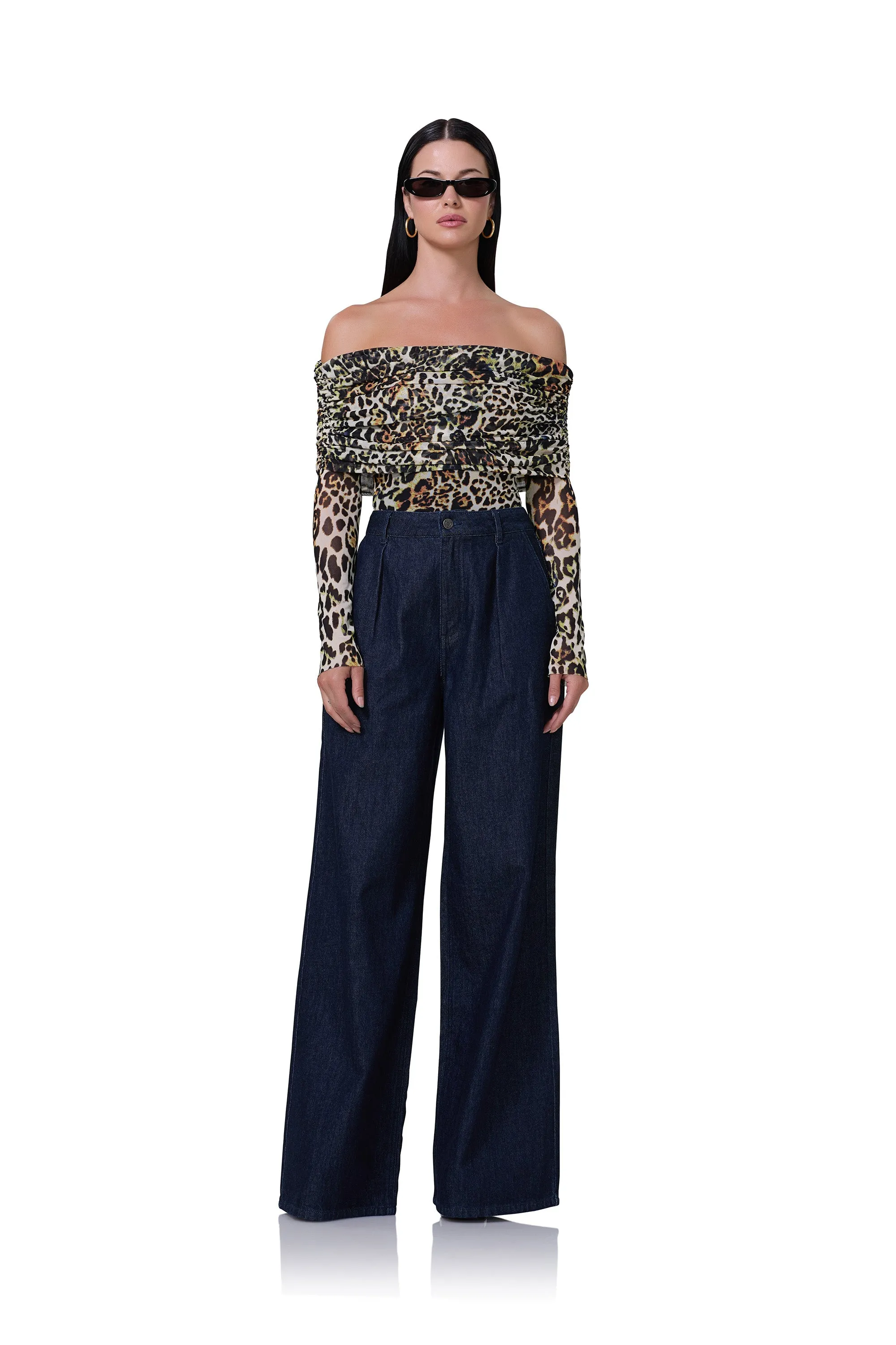 Maxine Bodysuit - Fall Animal sold by AFRM