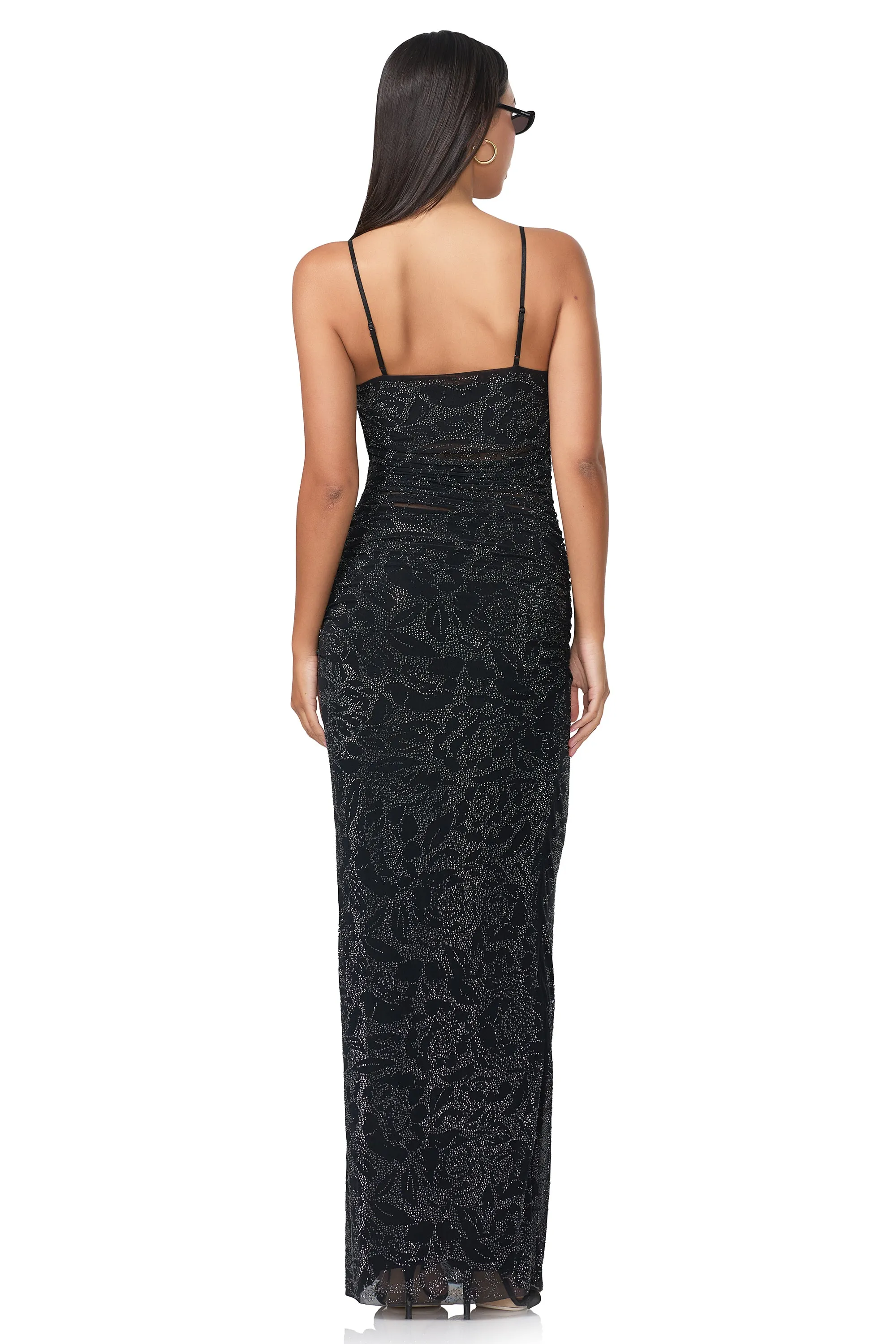 Jennan Rose Rhinestone Dress - Noir sold by AFRM product image thumbnail 4