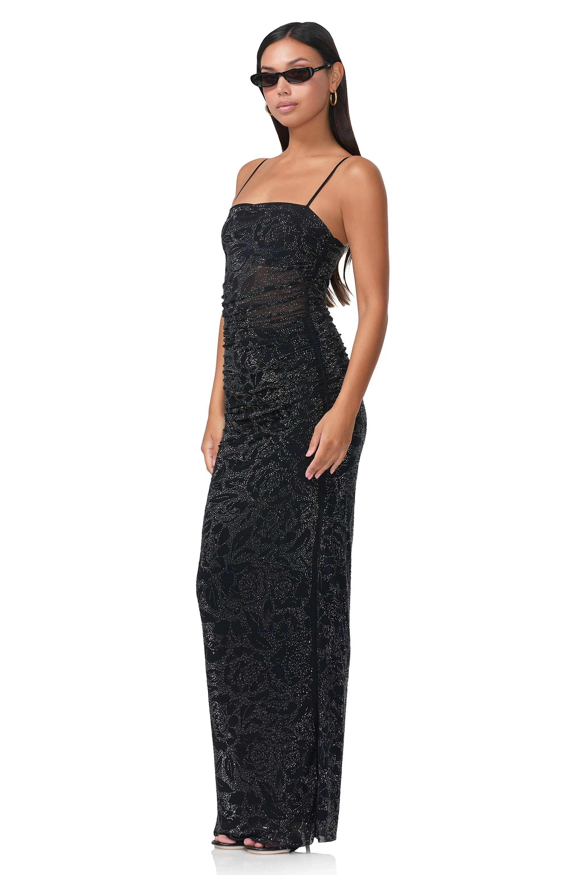 Jennan Rose Rhinestone Dress - Noir sold by AFRM product image thumbnail 3
