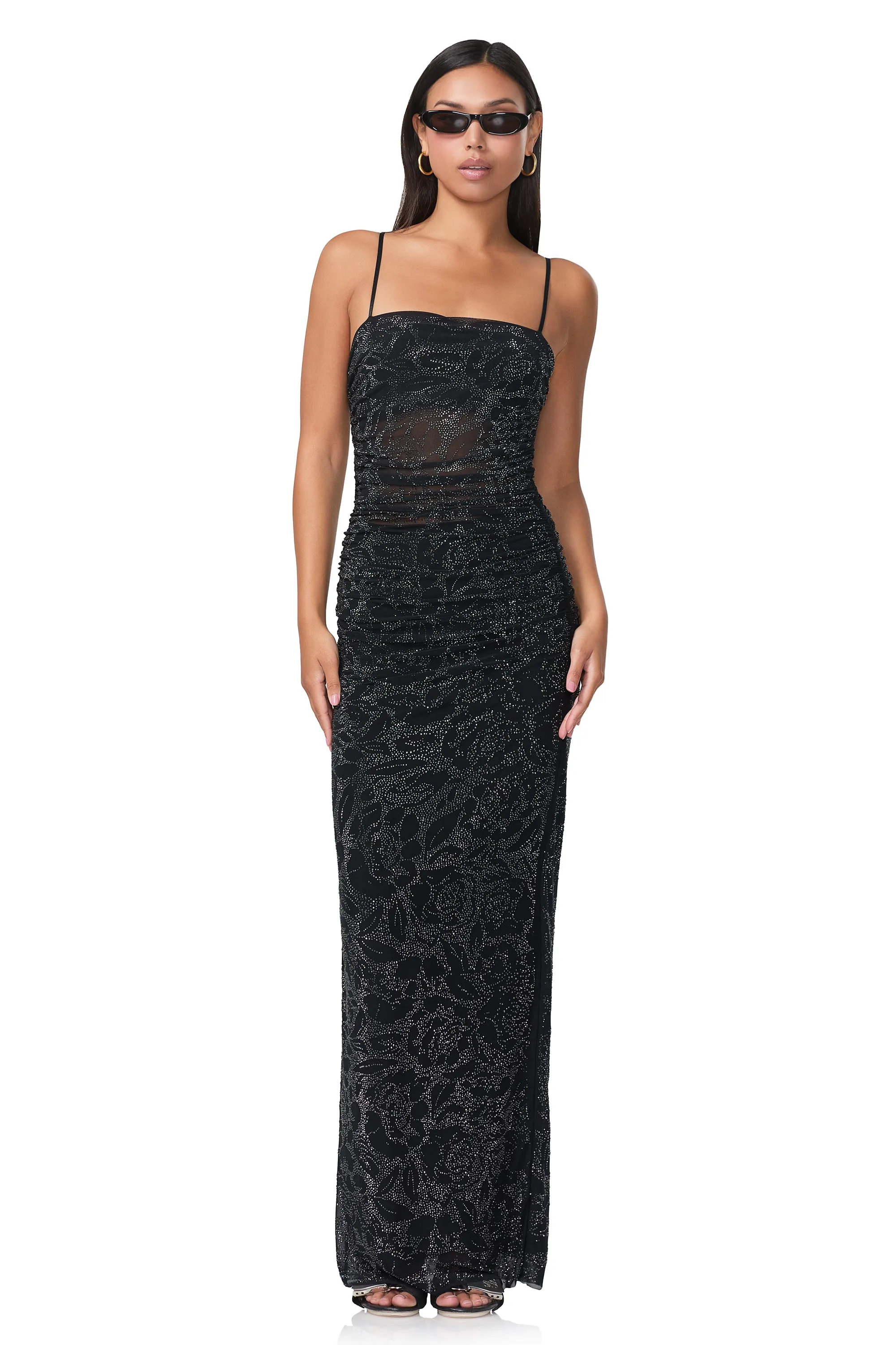 Jennan Rose Rhinestone Dress - Noir sold by AFRM