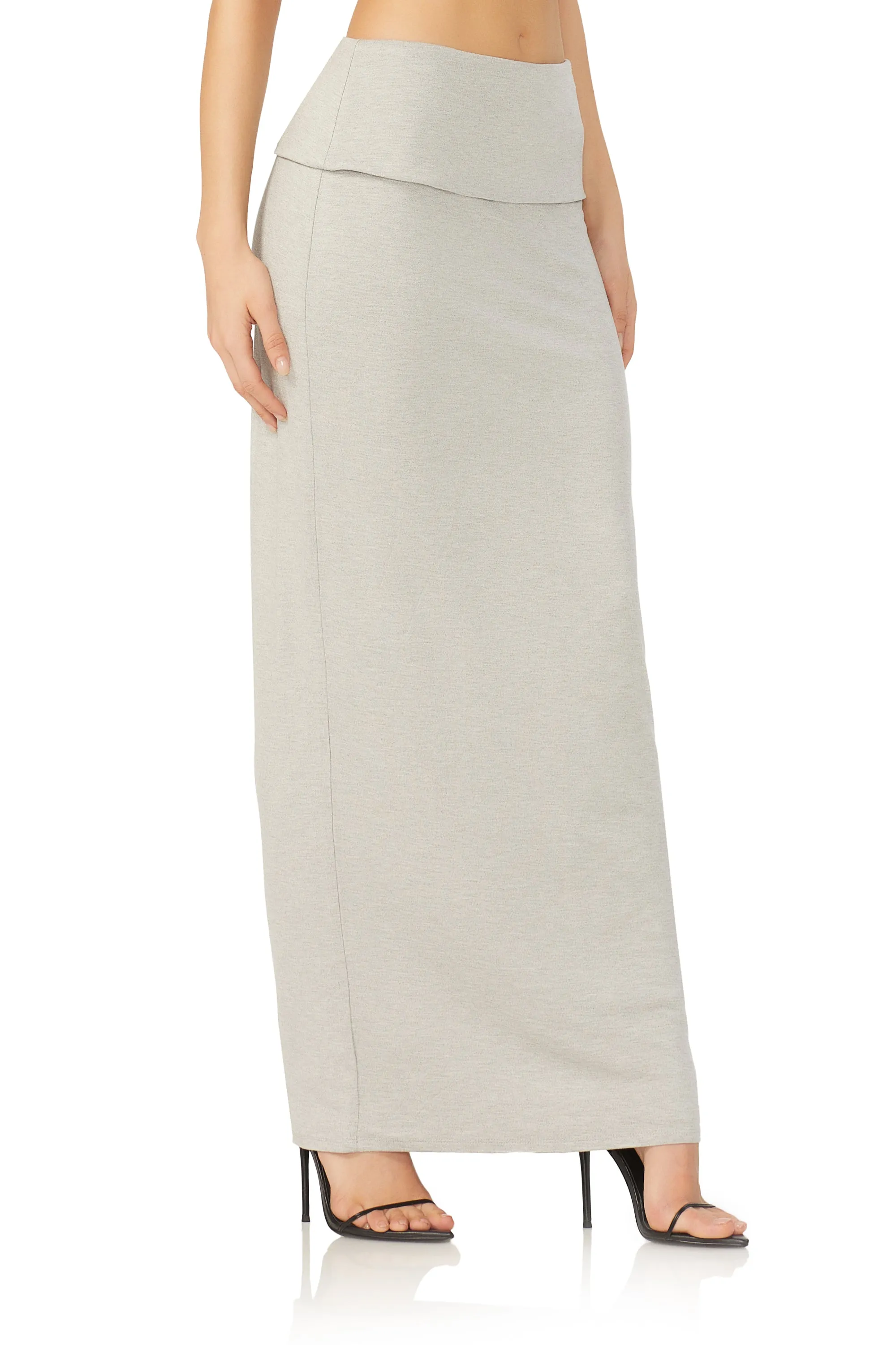 Esin Maxi Skirt - Heather Grey sold by AFRM product image thumbnail 3