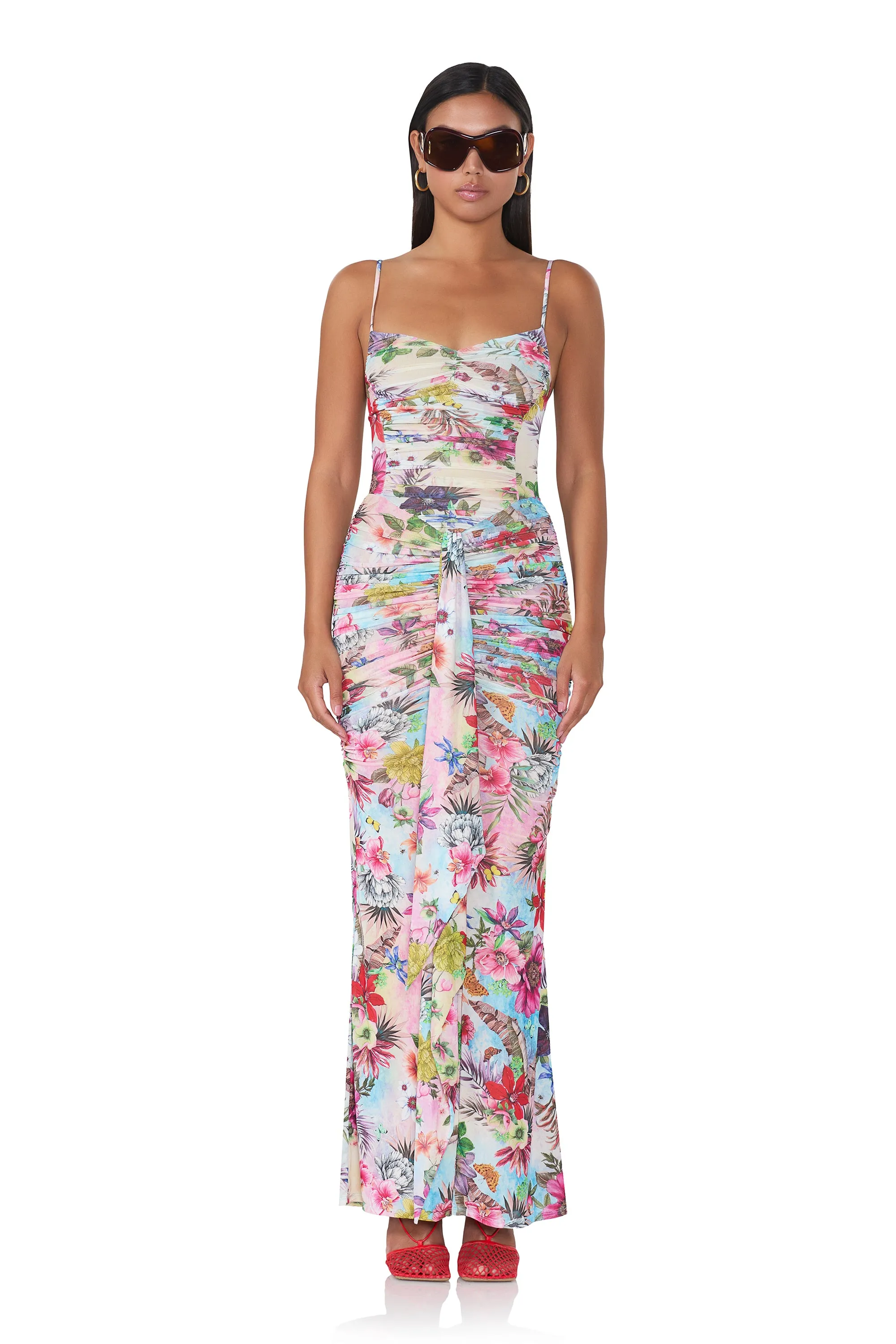 Azula Dress - Tropical Convo sold by AFRM