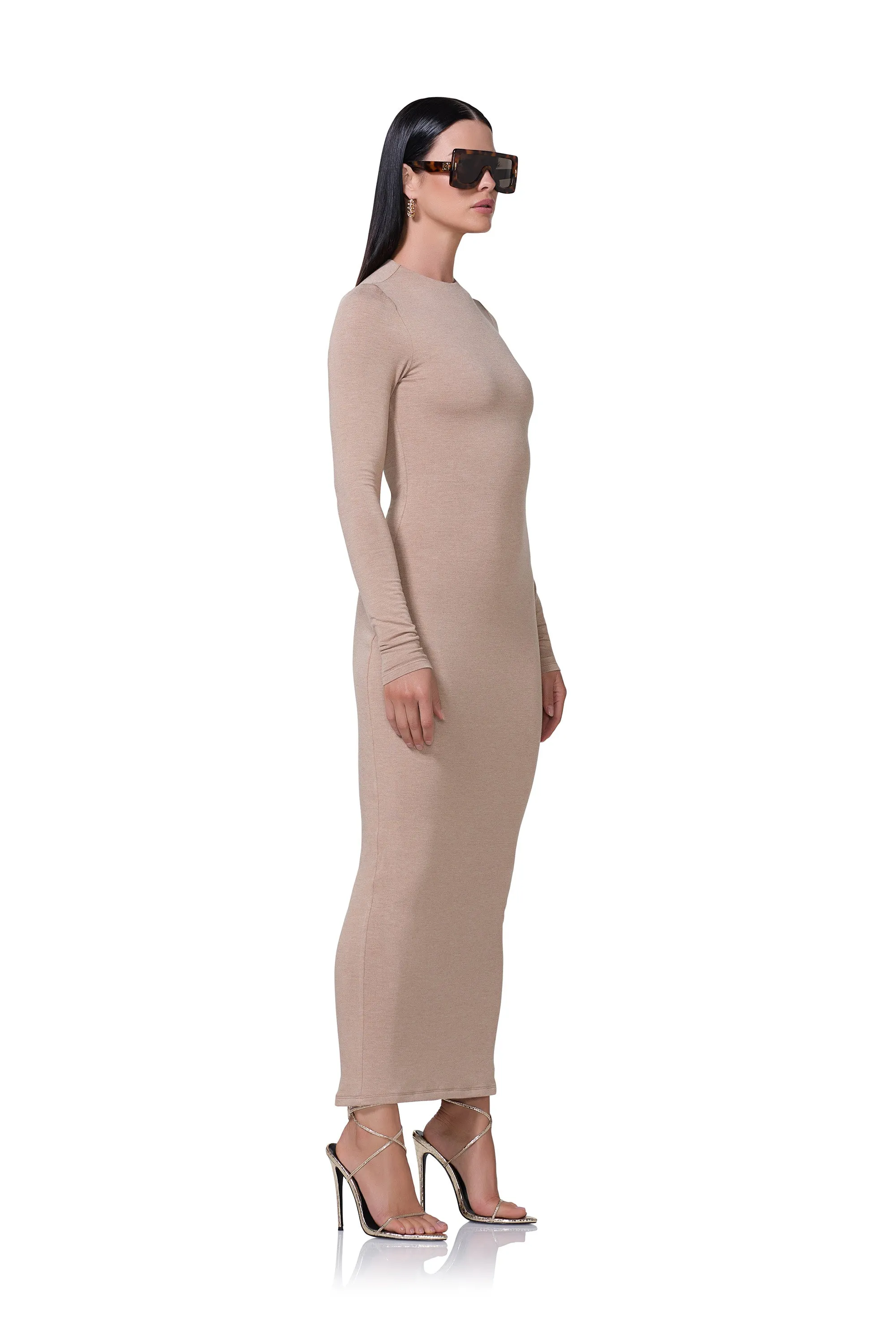 Juniper Dress - Heather Taupe sold by AFRM product image thumbnail 3