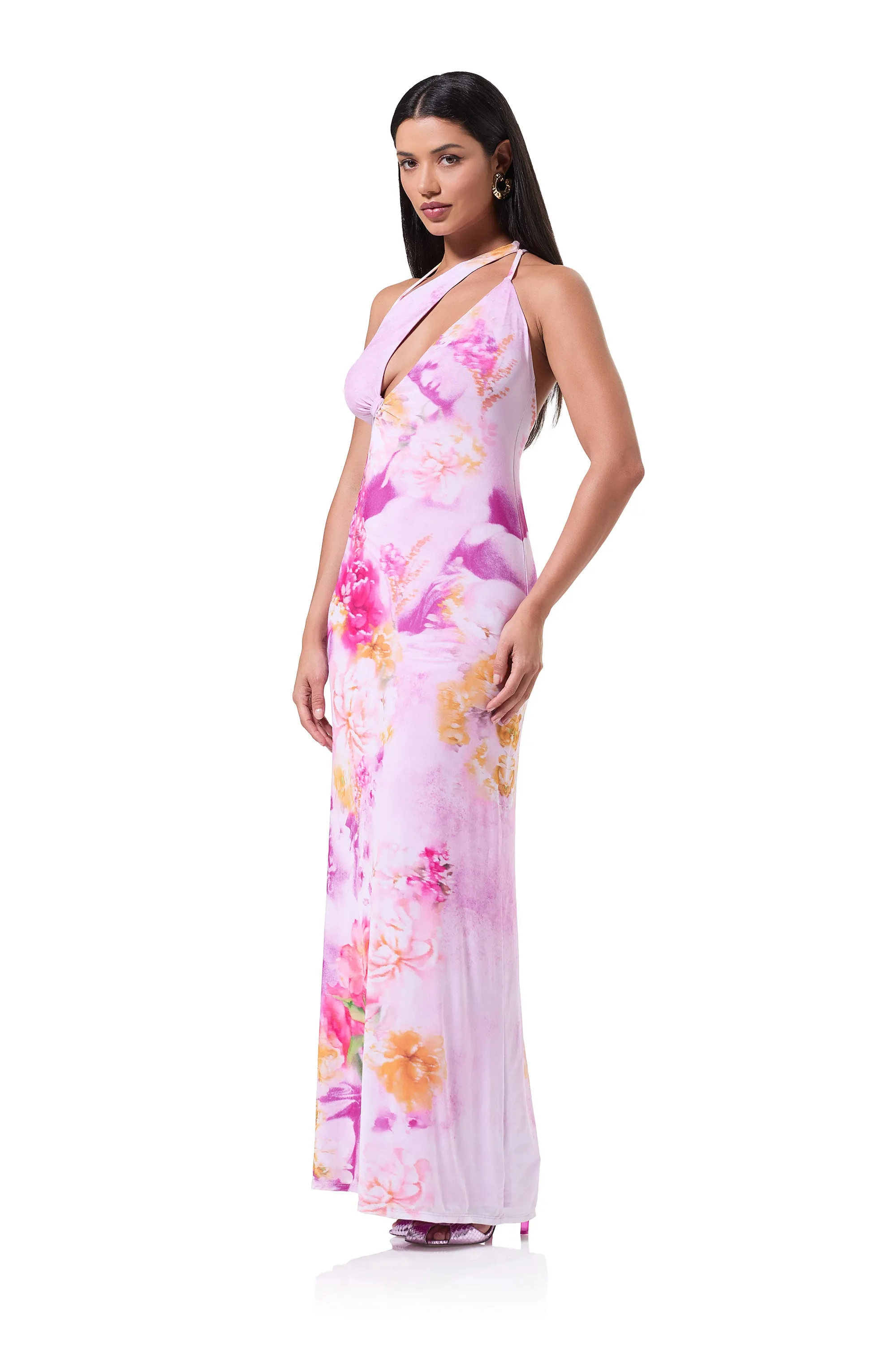 Suzanne Maxi Dress - Floral Portrait sold by AFRM product image thumbnail 3