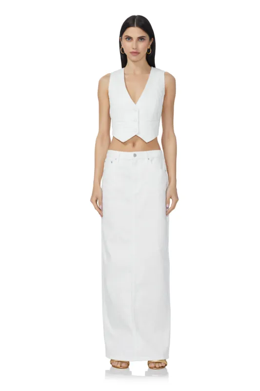 Amiri Maxi Skirt - White sold by AFRM