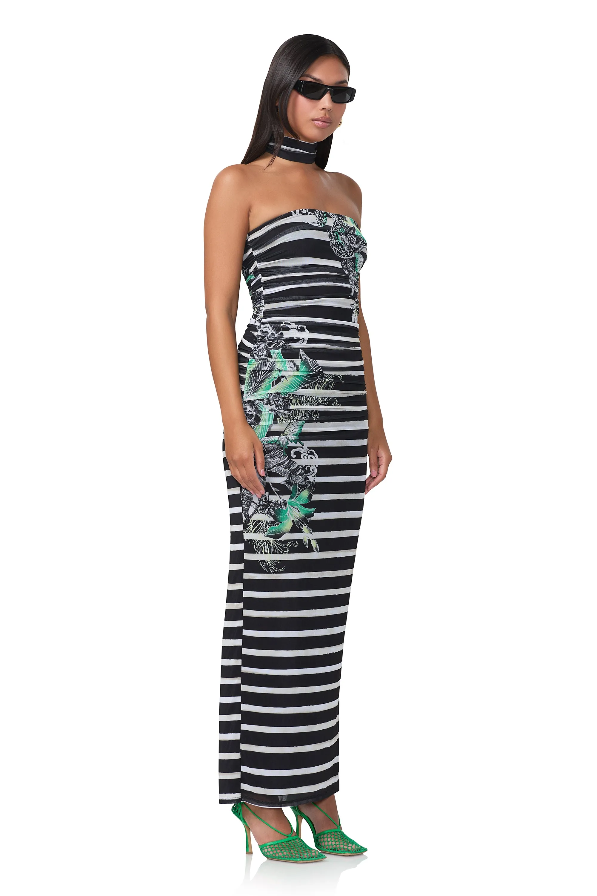 Ira Dress - Tattoo Stripe sold by AFRM product image thumbnail 3