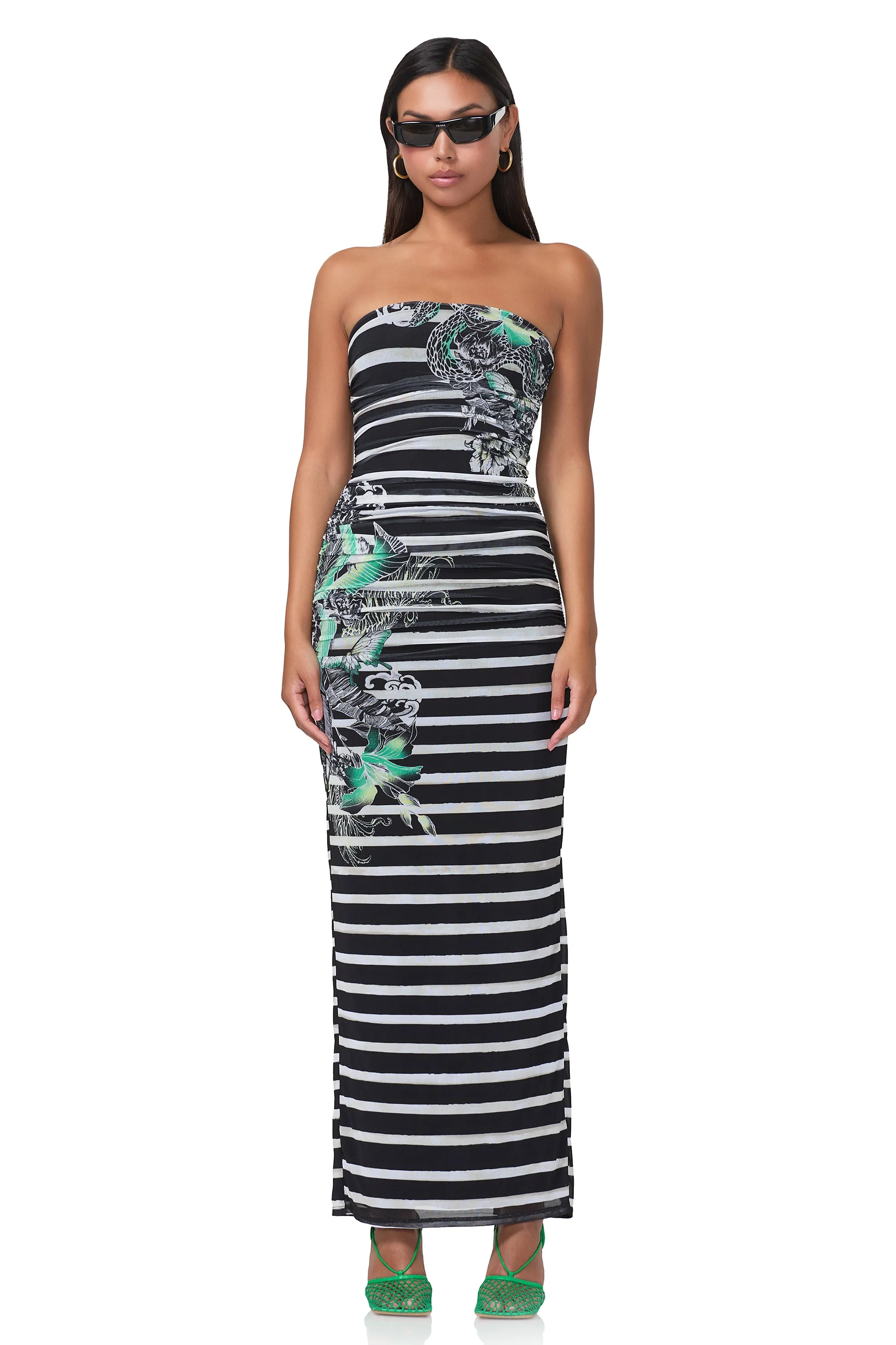 Ira Dress - Tattoo Stripe sold by AFRM product image thumbnail 5
