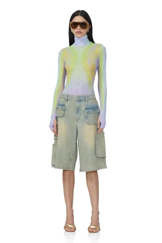 Zadie Top - Placed Citrus Swirl sold by AFRM