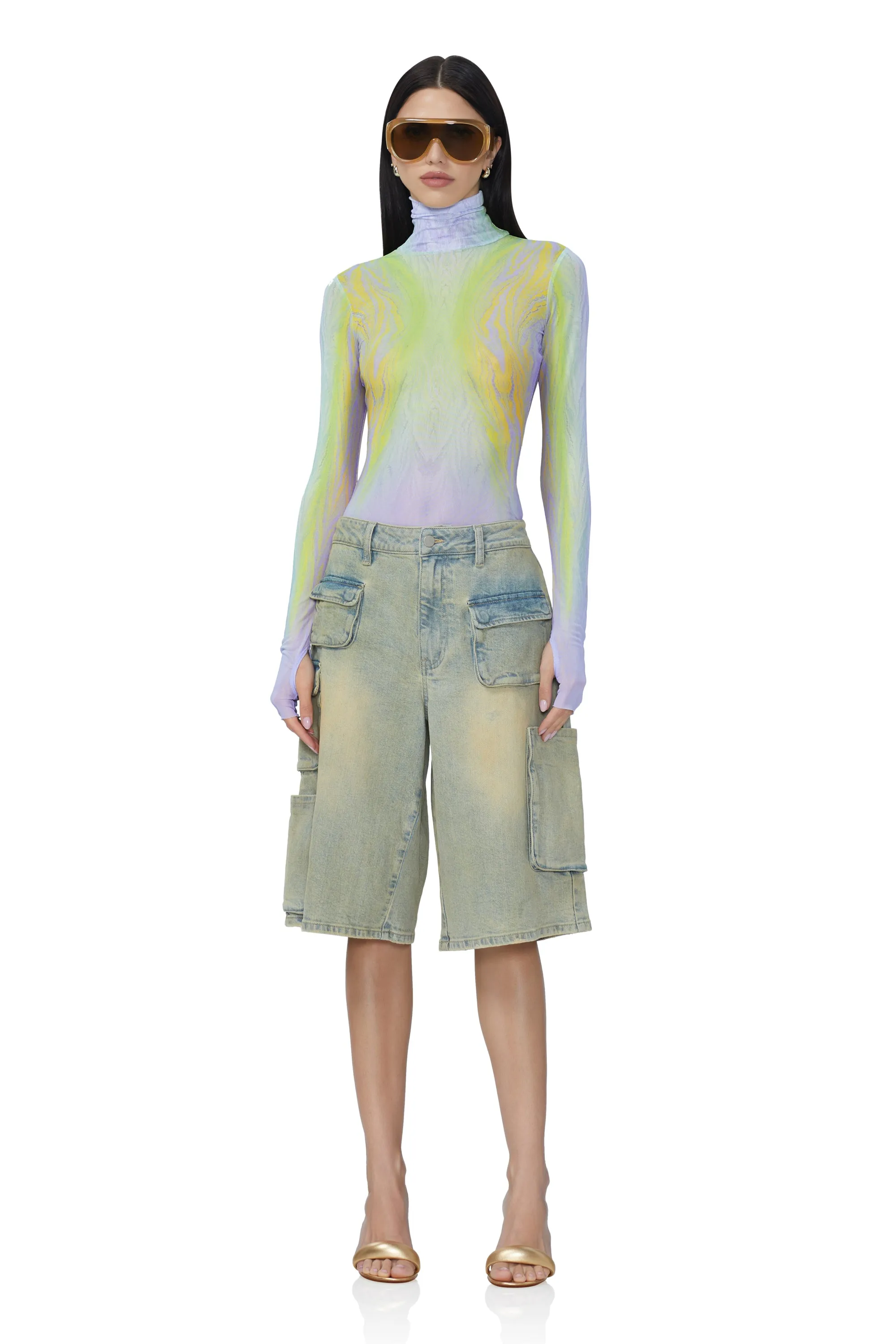 Zadie Top - Placed Citrus Swirl sold by AFRM