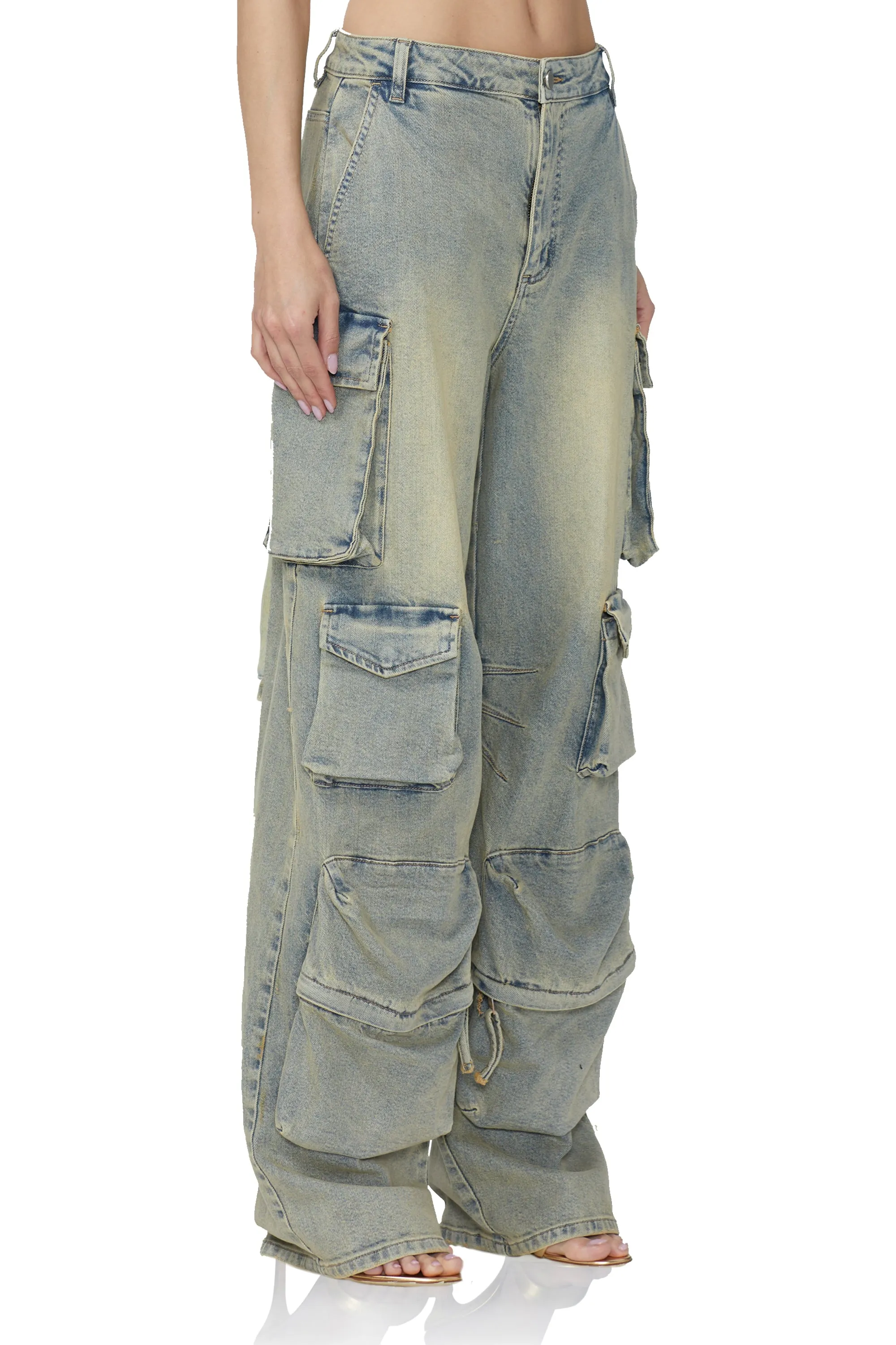 Parker Baggy Cargo Pant - Mellow Tint Wash sold by AFRM product image thumbnail 4