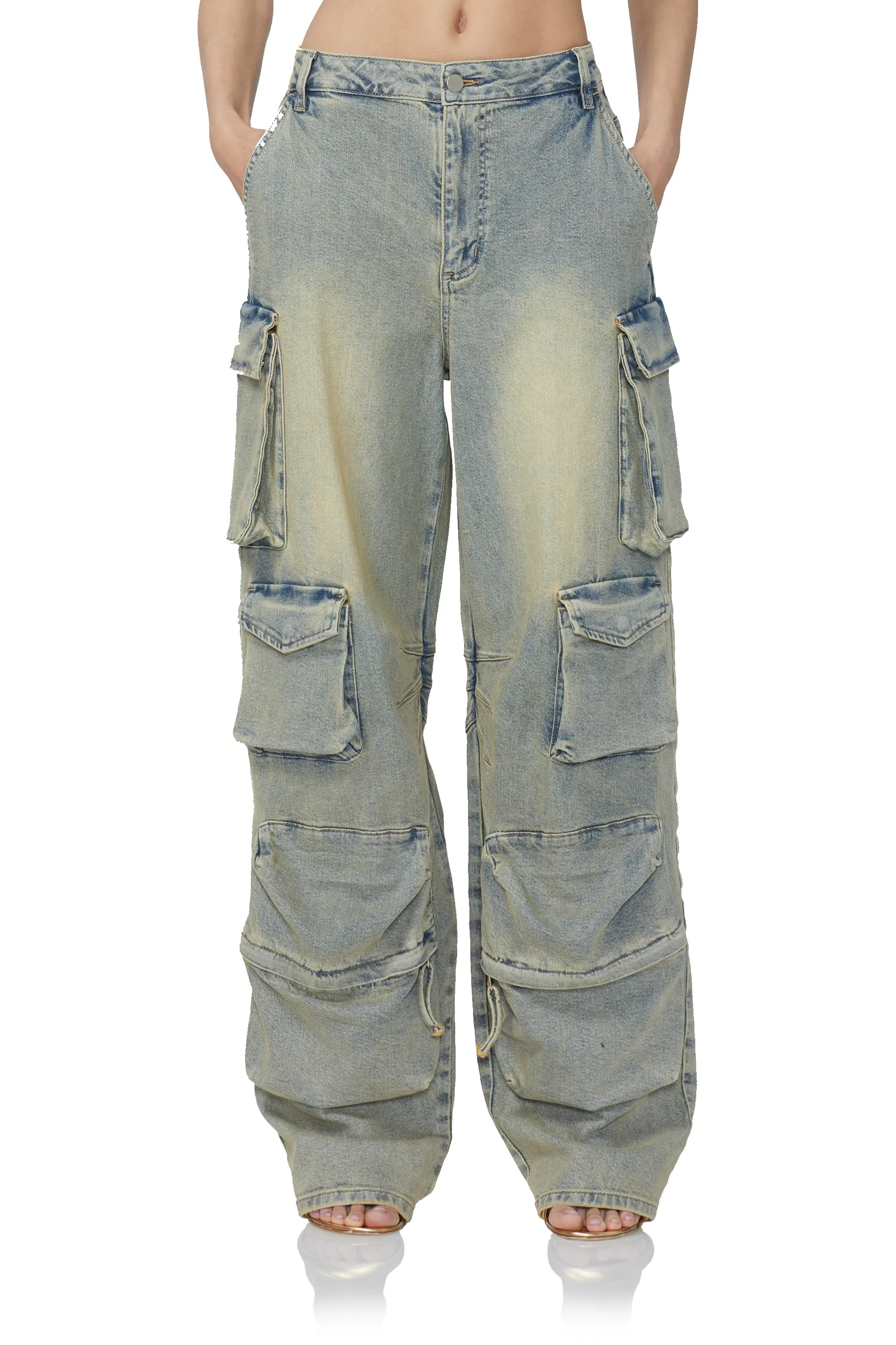 Parker Baggy Cargo Pant - Mellow Tint Wash sold by AFRM product image thumbnail 2