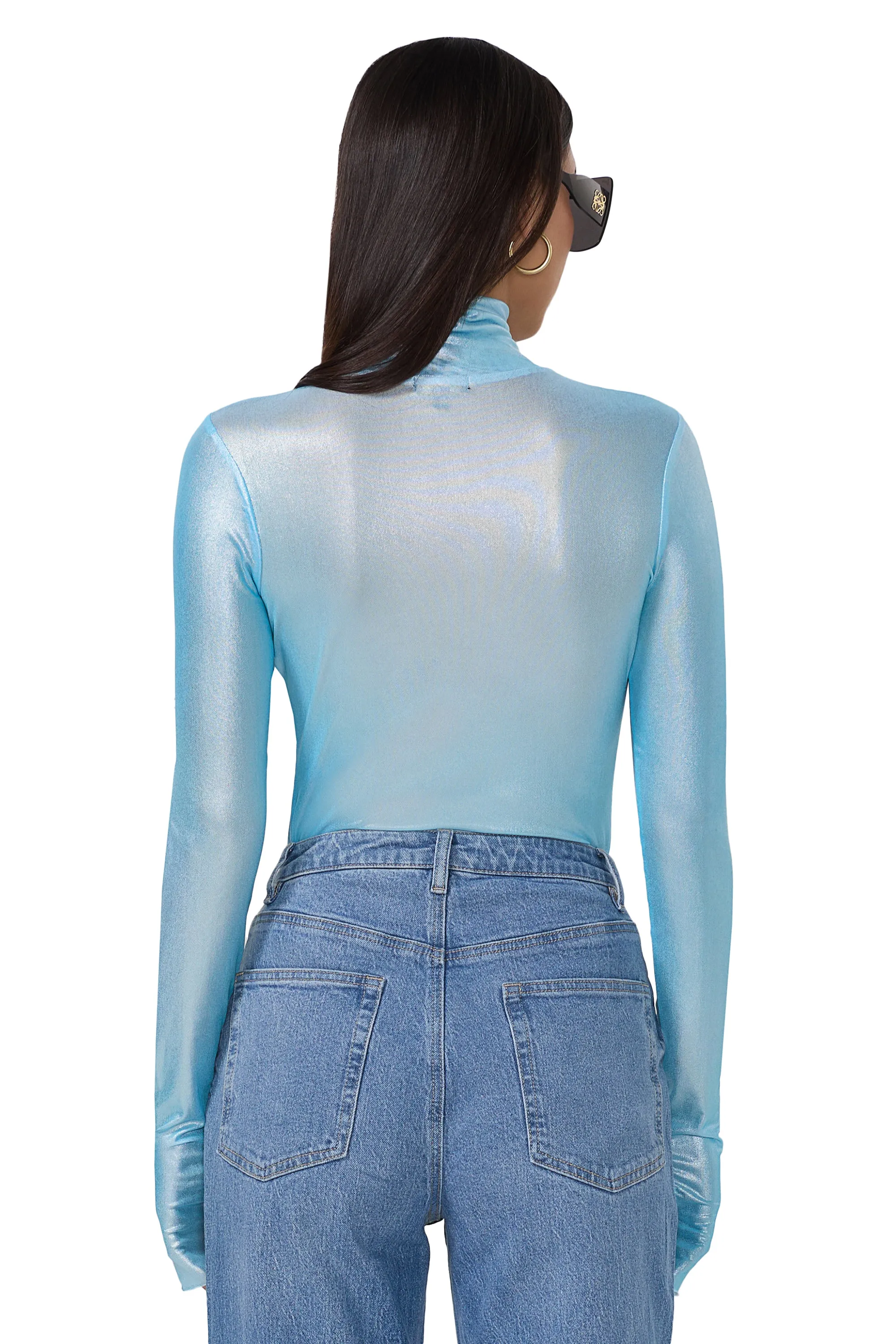 Zadie Metallic Top - Bluefish Ombre sold by AFRM product image thumbnail 4